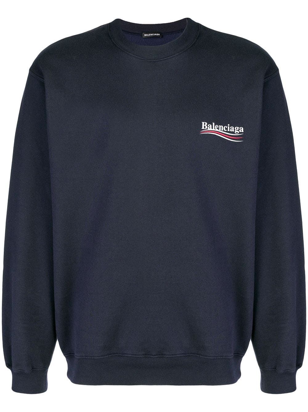 Balenciaga Balenciaga Campaign Election Logo Sweatshirt Navy | Grailed