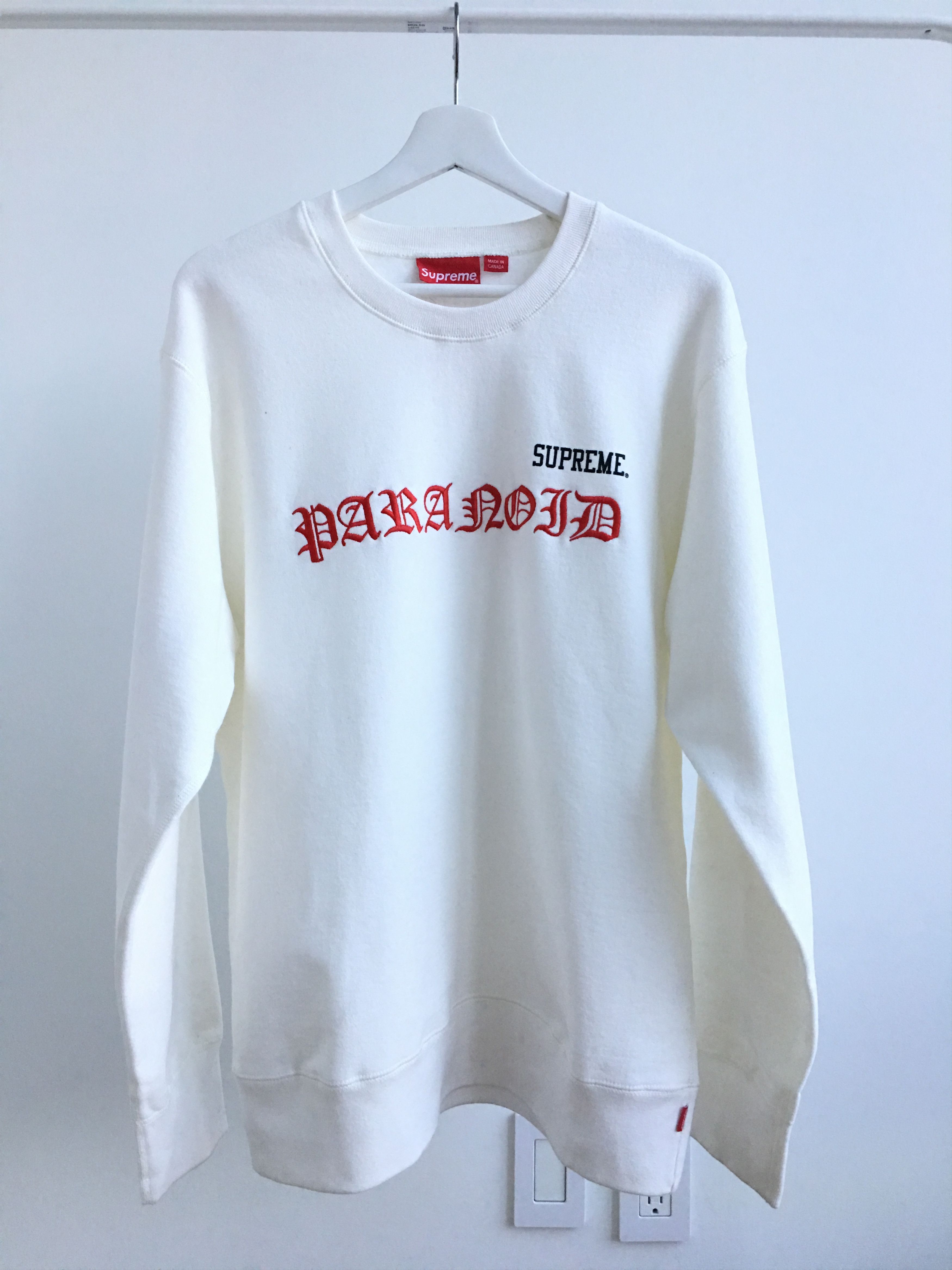 トップス SUPREME Black Sabbath Paranoid Crewneck Supreme Black Sabbath Paranoid Crewneck White Men's - SS16 - US