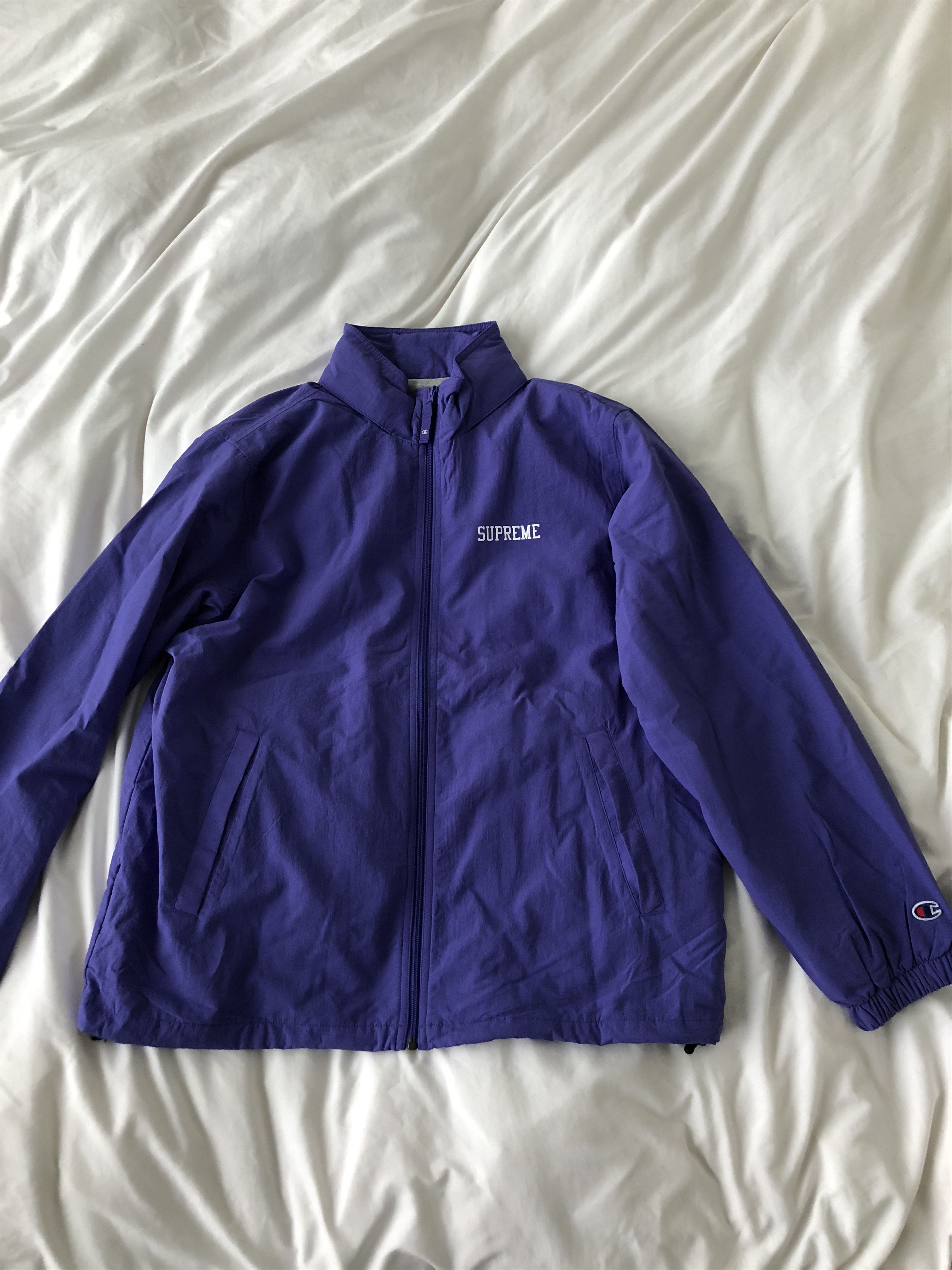 Supreme Champion Purple Track Jacket Outerwear