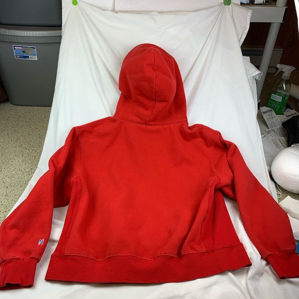 Vintage OG Nelk N Logo Red Large Hoodie 1/250 | Grailed