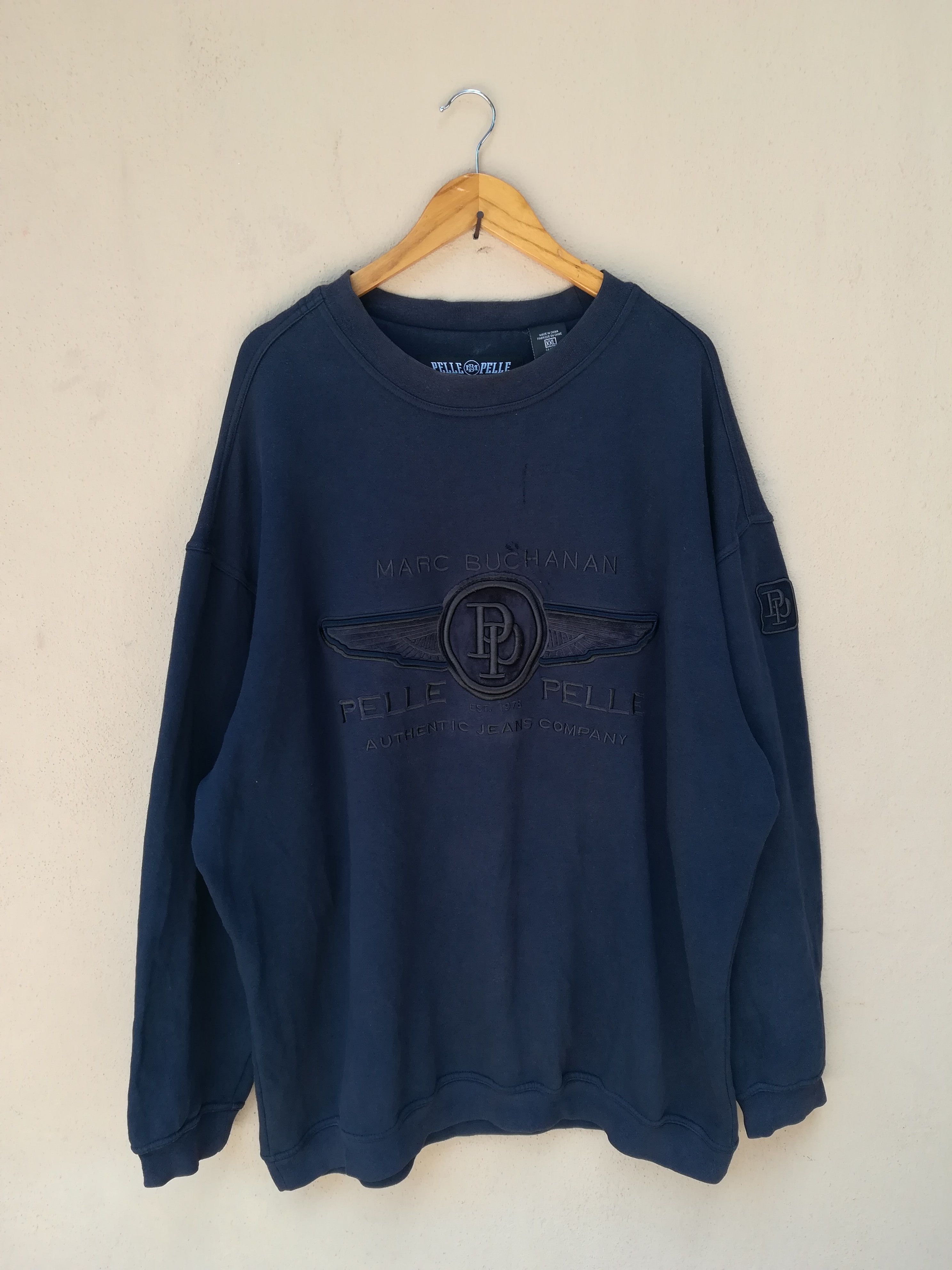 Marc Buchanan × Pelle Pelle Pelle Pelle Marc Buchanan Embroidery Big Logo Sweatshirt Size US XXL / EU 58 / 5 - 1 Thumbnail