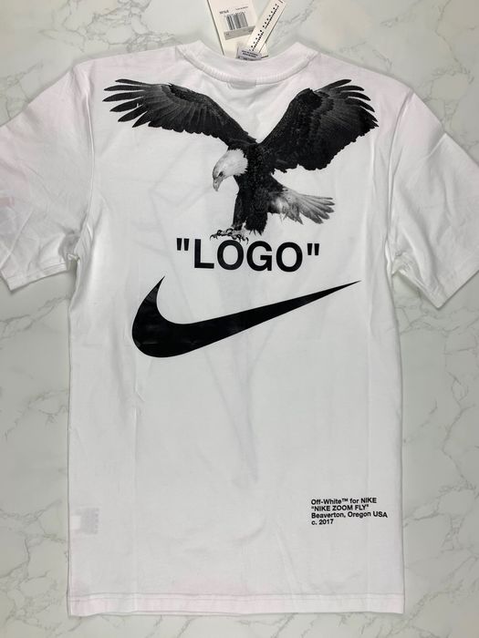 Off white nike outlet logo t shirt eagle