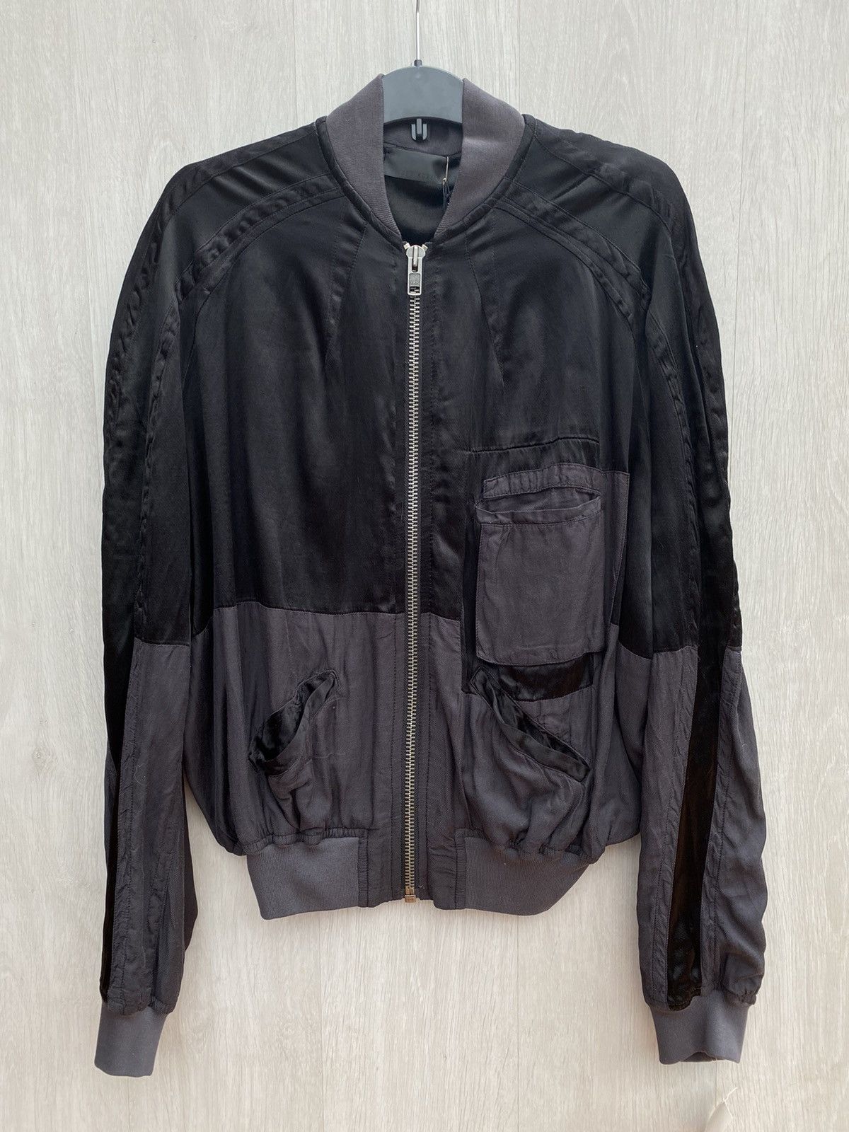 Haider Ackermann Haider Ackerman Black Silk Baker Bomber Jacket 