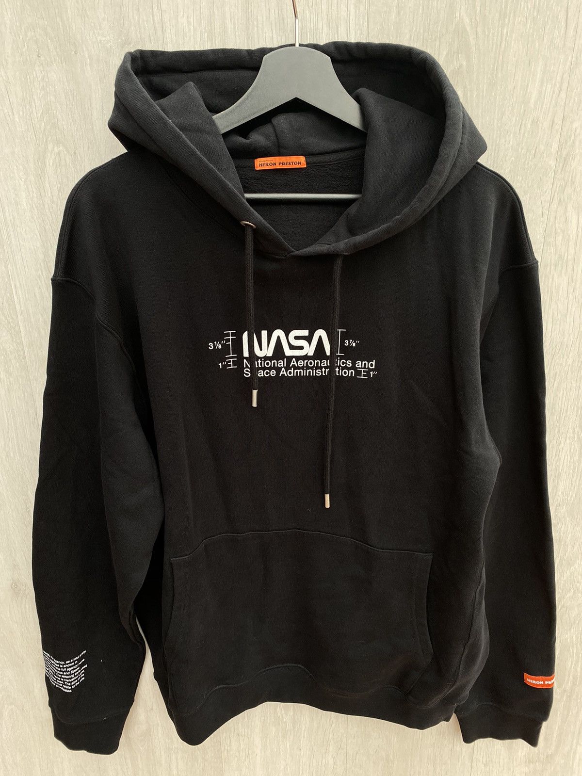 Heron Preston Heron Preston Black NASA Logo Hoodie Grailed