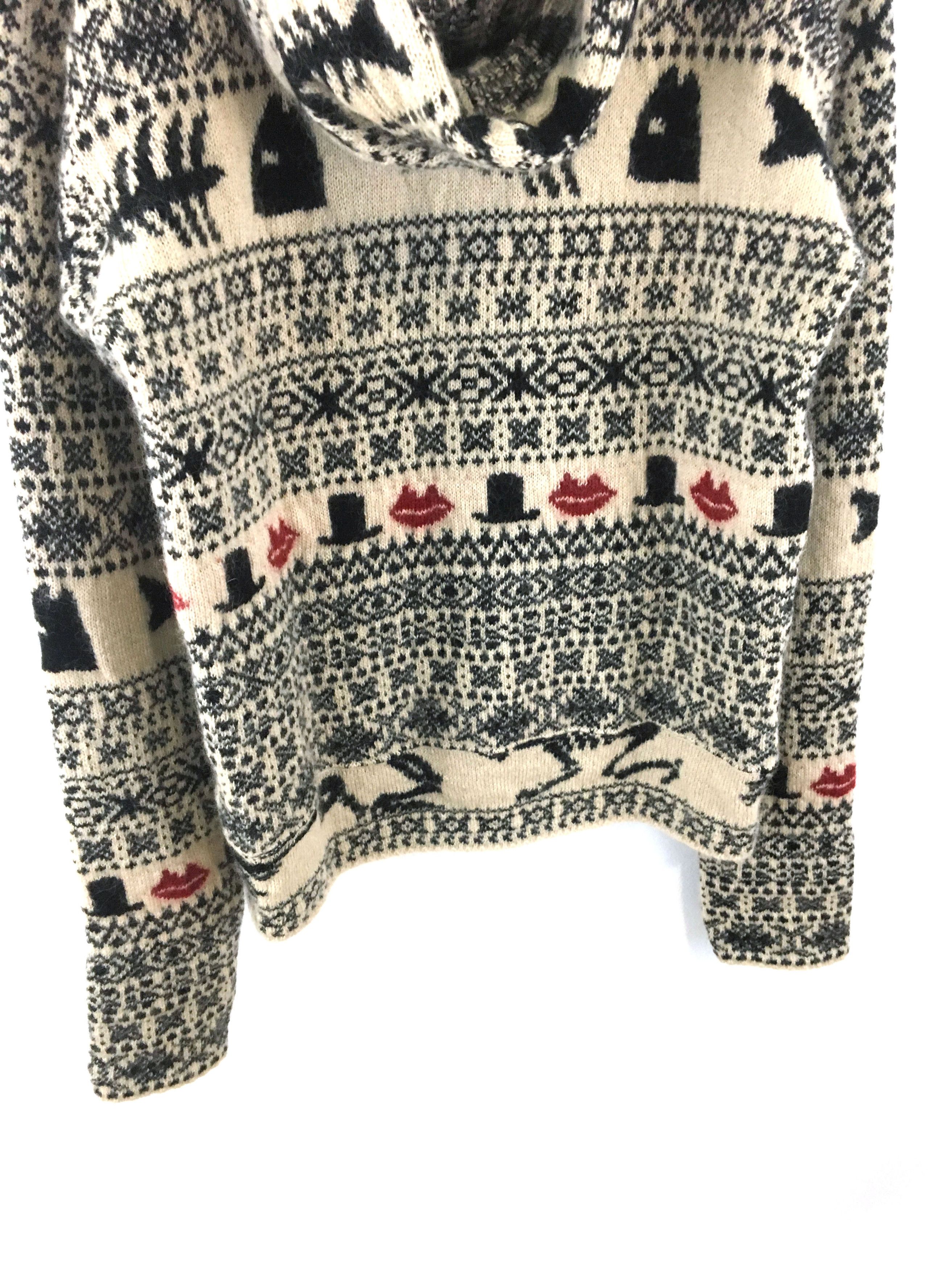 Yohji Yamamoto AW11 Fair Isle Knit Hoodie Size US L / EU 52-54 / 3 - 6 Thumbnail