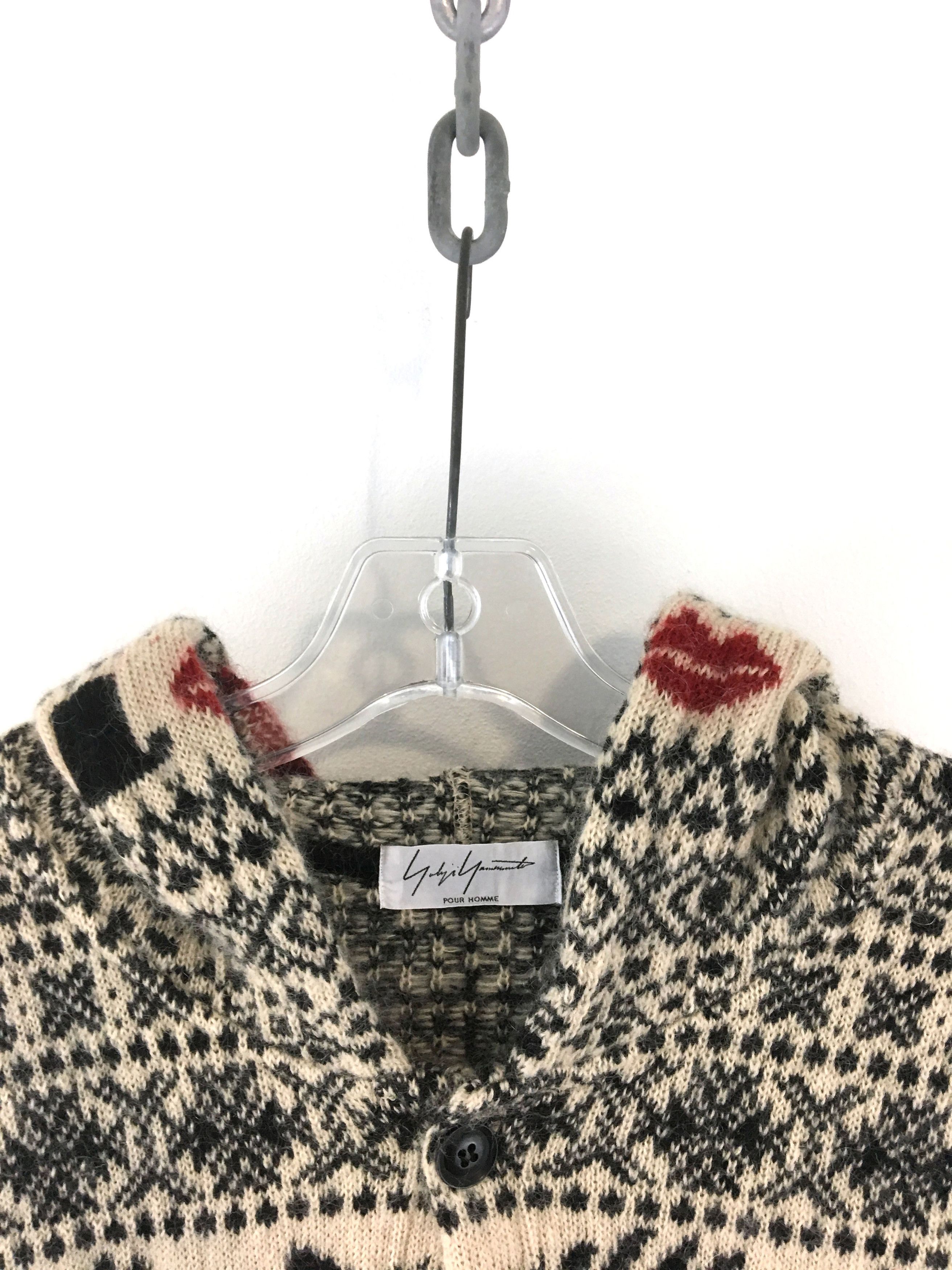 Yohji Yamamoto AW11 Fair Isle Knit Hoodie Size US L / EU 52-54 / 3 - 2 Thumbnail