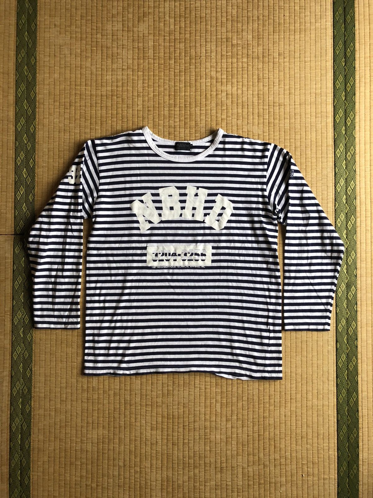 Neighborhood × Wtaps OG Neighbourhood ™️ Logo Striped LS Shirt Size US M / EU 48-50 / 2 - 2 Thumbnail
