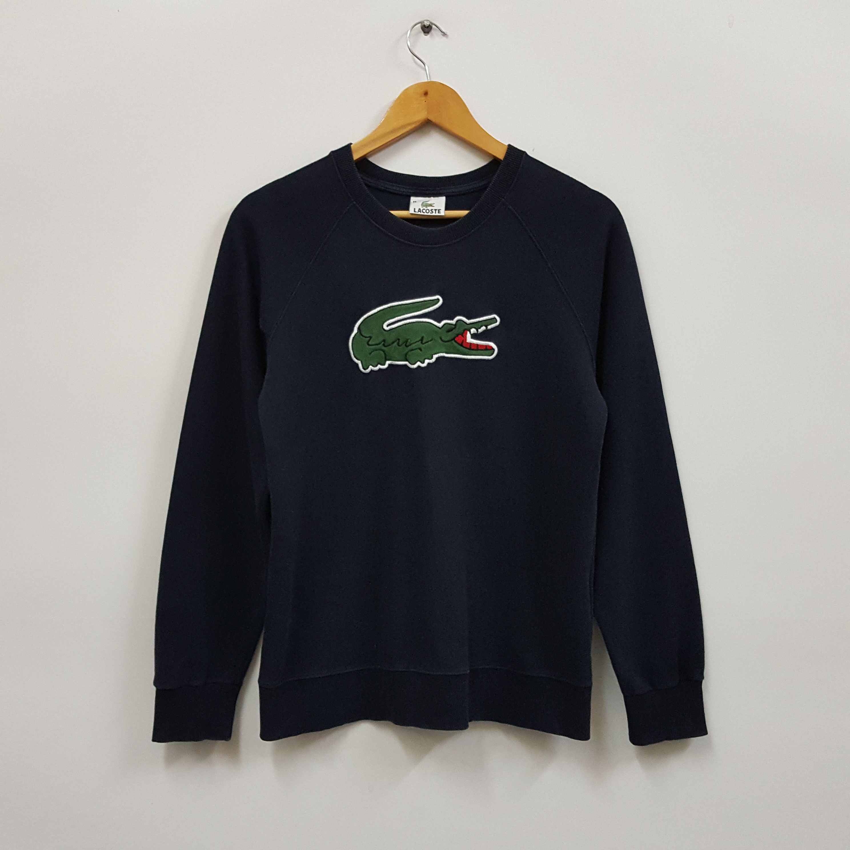 Lacoste Vintage LACOSTE Big Logo Sweatshirt Medium size Grailed