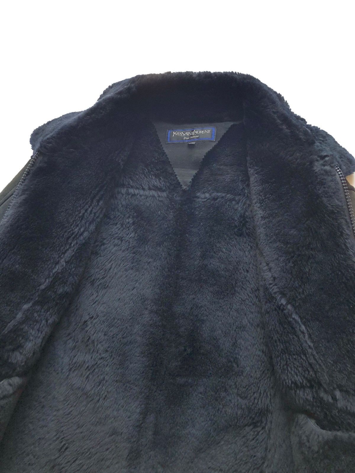 Yves Saint Laurent Vintage Yves Saint Laurent Pour Homme Black Sherling Jacket Size US M / EU 48-50 / 2 - 11 Thumbnail