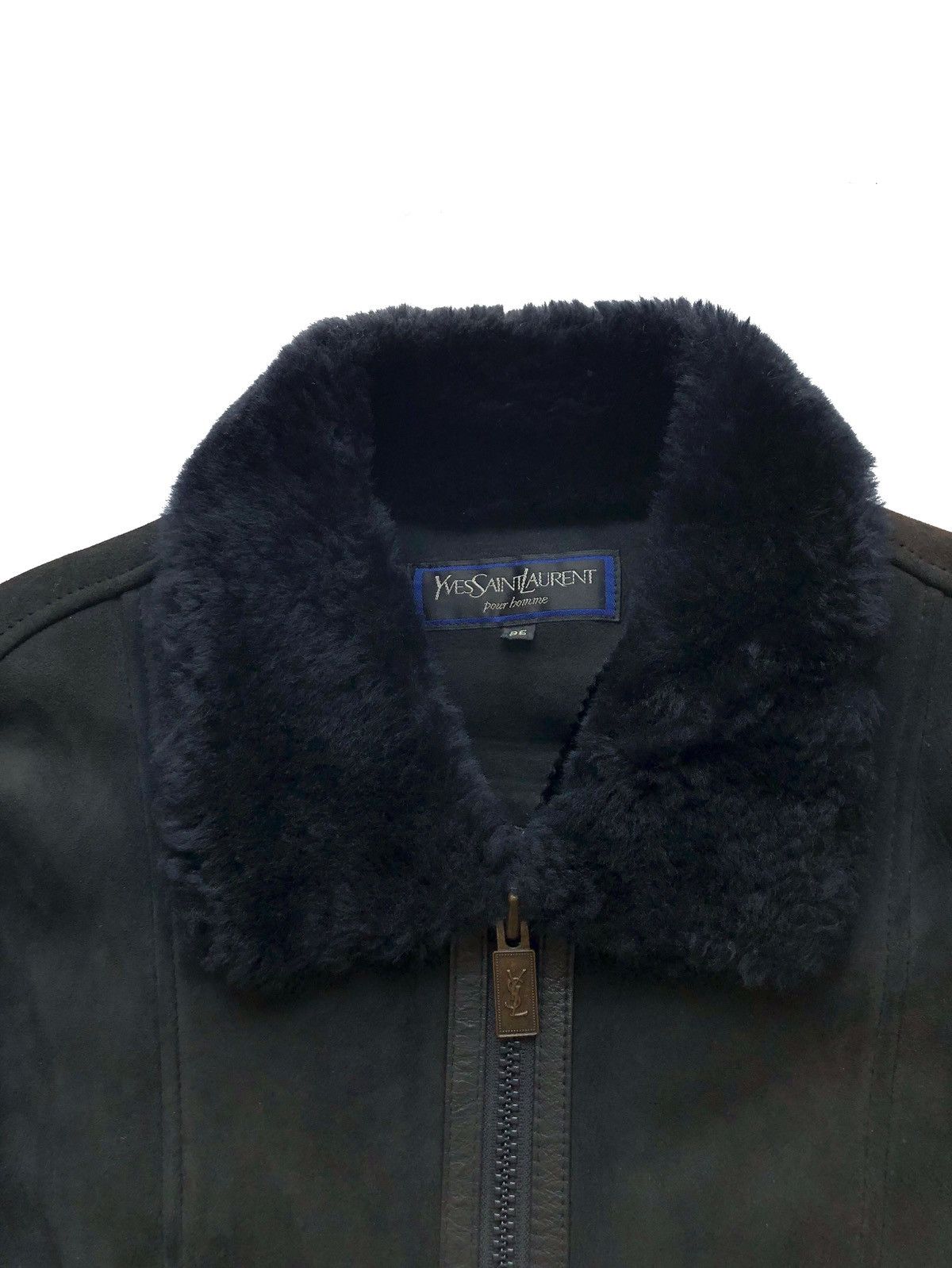 Yves Saint Laurent Vintage Yves Saint Laurent Pour Homme Black Sherling Jacket Size US M / EU 48-50 / 2 - 5 Thumbnail