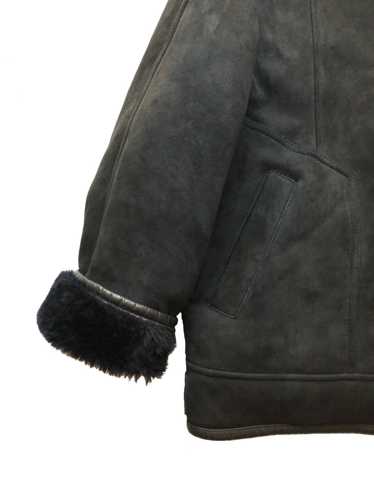 Yves Saint Laurent Vintage Yves Saint Laurent Pour Homme Black Sherling Jacket Size US M / EU 48-50 / 2 - 6 Thumbnail