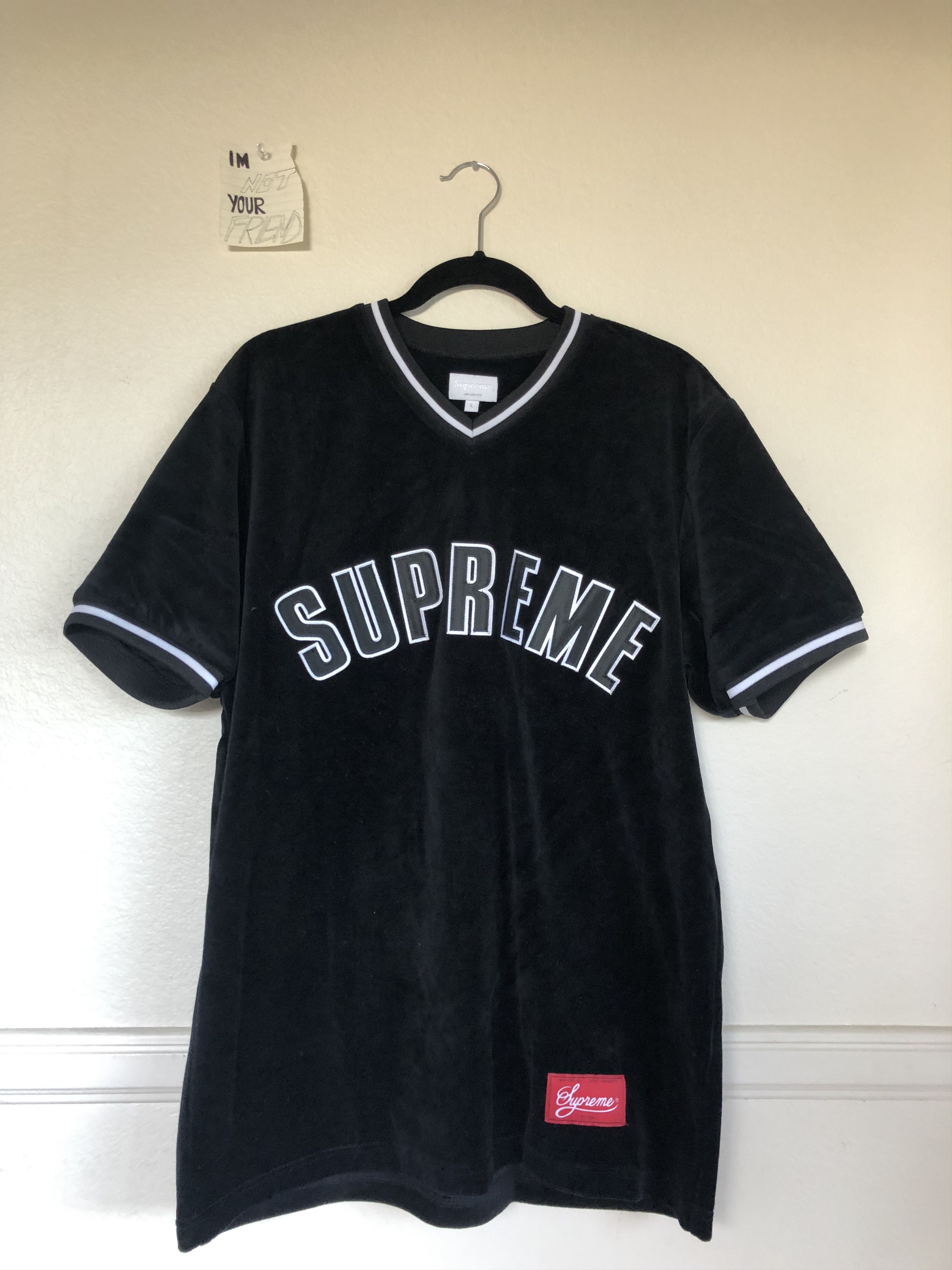 Supreme Velour Baseball Jersey