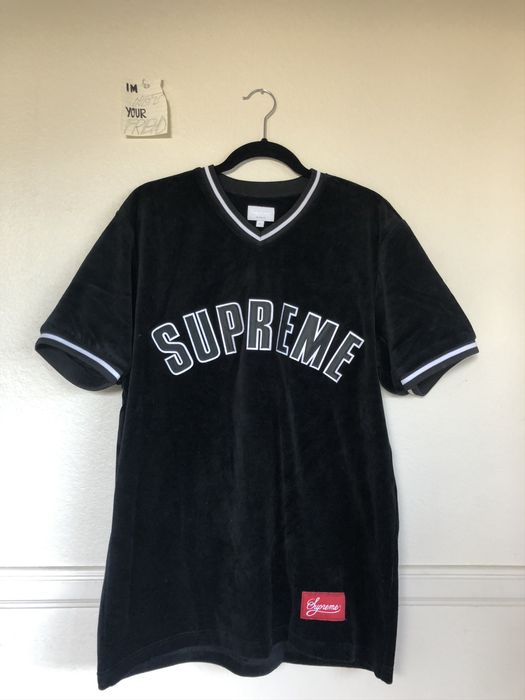 Supreme Supreme Velour Baseball Jersey Fall/Winter 2016 | Grailed