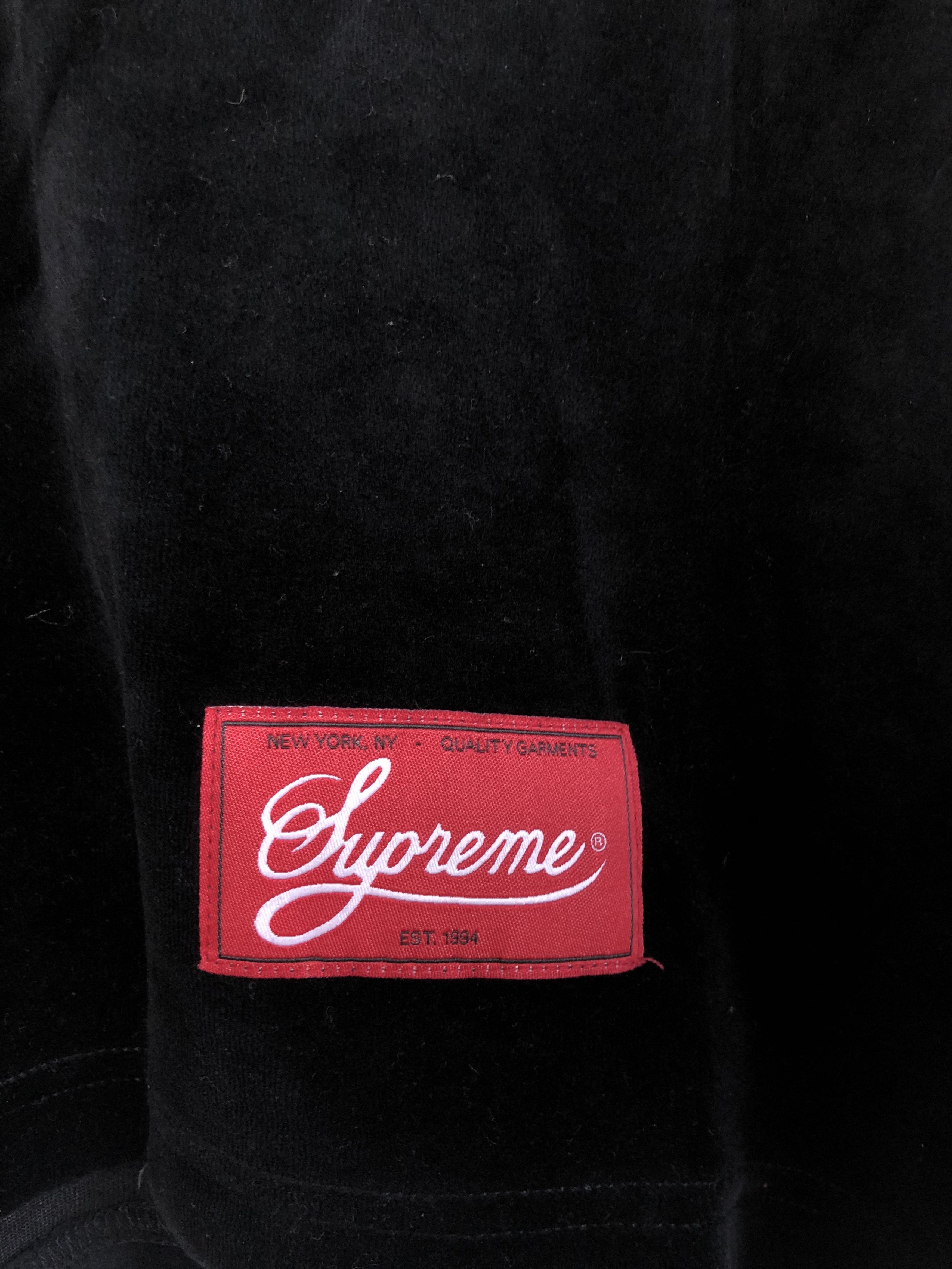 Supreme Supreme Velour Baseball Jersey Fall/Winter 2016