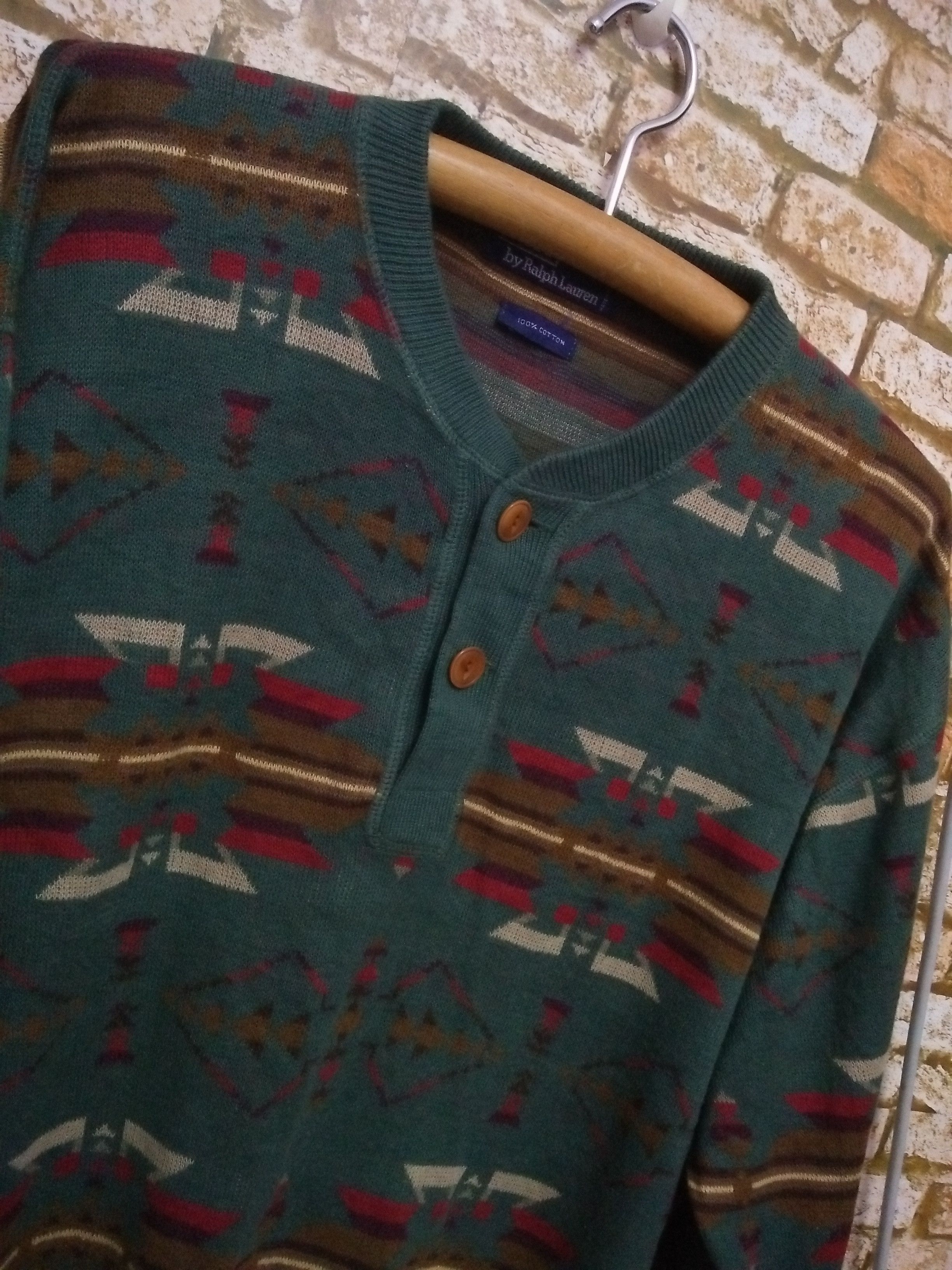 Polo Ralph Lauren 90s POLO RALPH LAUREN NAVAJO SWEATER (B188) Size US L / EU 52-54 / 3 - 2 Thumbnail