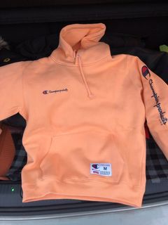 Supreme X Champion Hoodie Peach Grailed