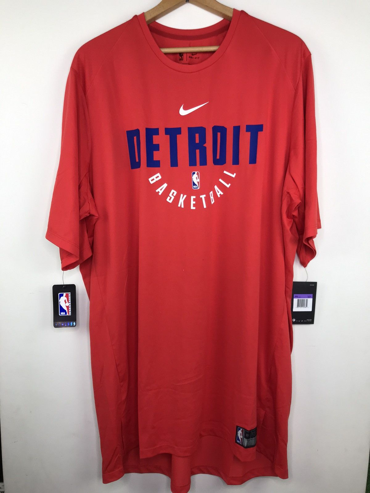 NBA New Nike Detroit Pistons Basketball Team Issued Shirt 3XLT Size US XXL / EU 58 / 5 - 1 Thumbnail
