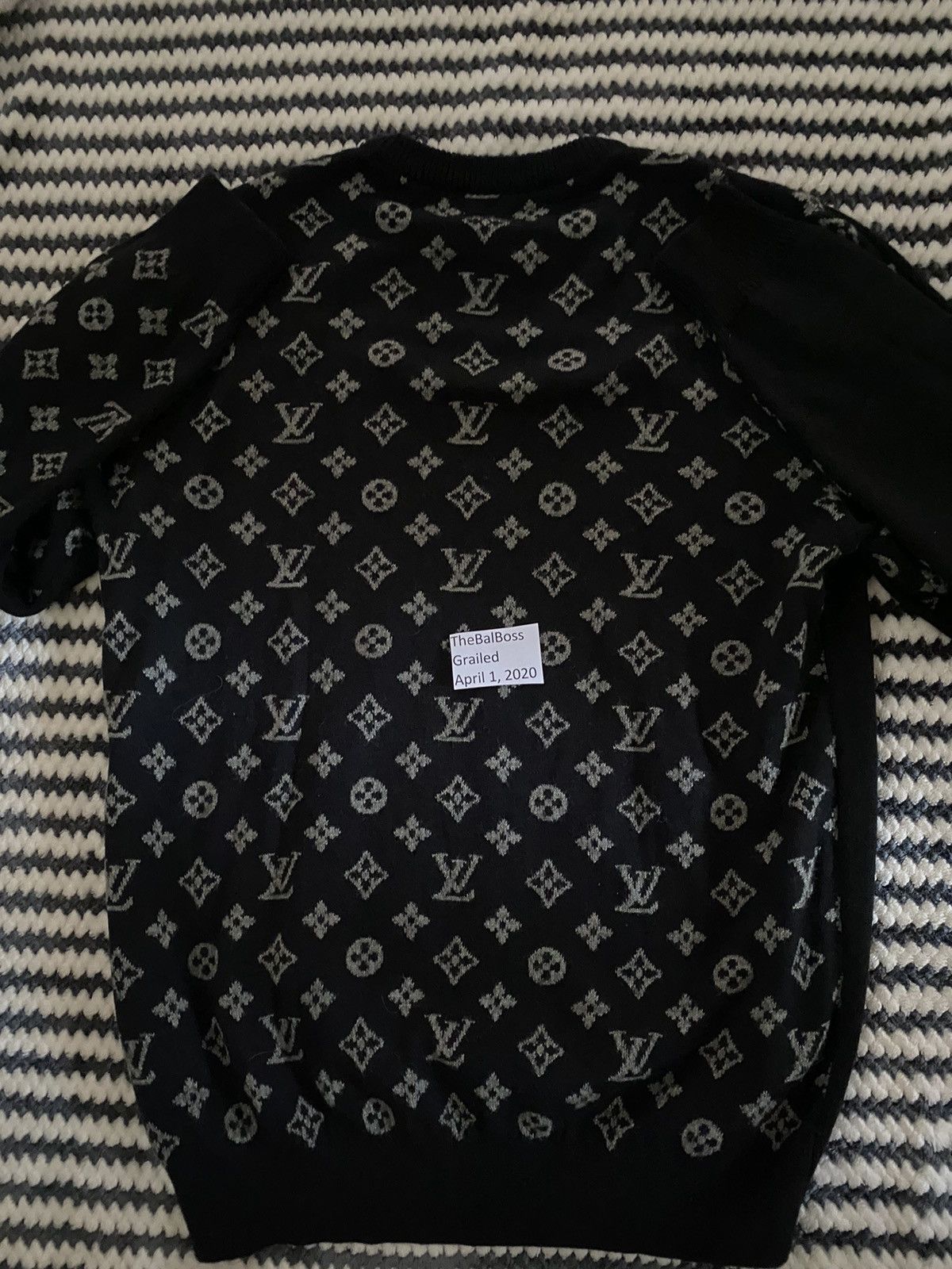 Louis Vuitton Half And Half Monogram Crewneck Grailed