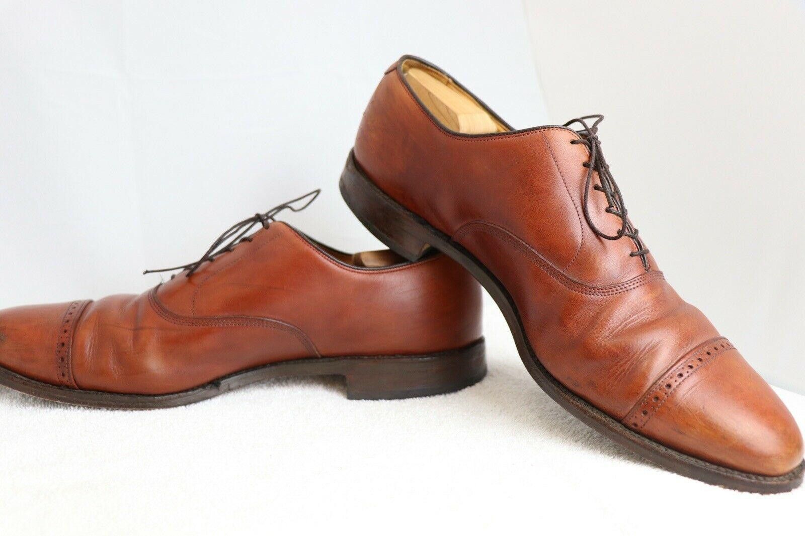 ALLEN EDMONDS BROWN “BYRON” LEATHER DRESS SHOES US SZ 14D