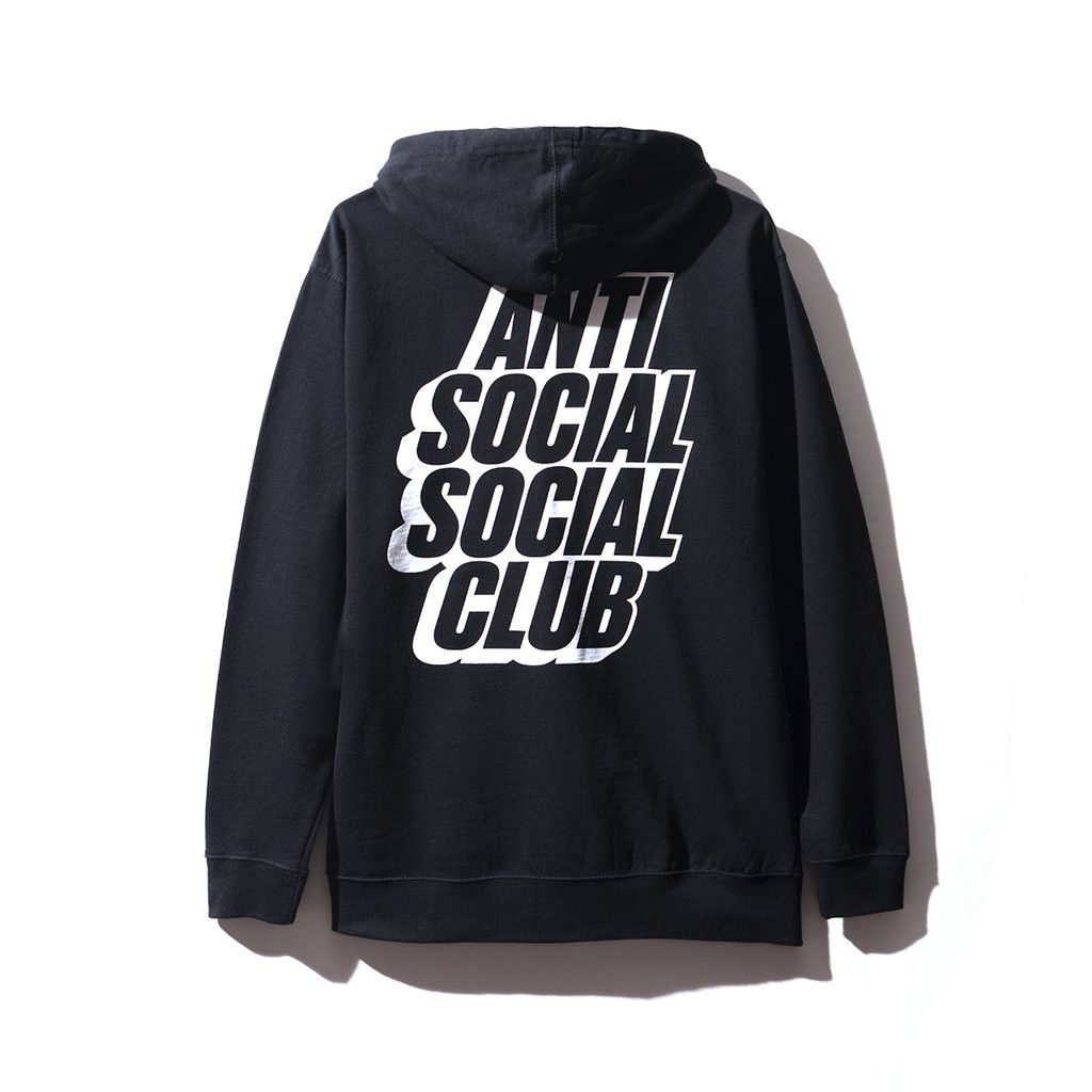 Anti Social Social Club Blocked Logo Black Hoodie ASSC DS