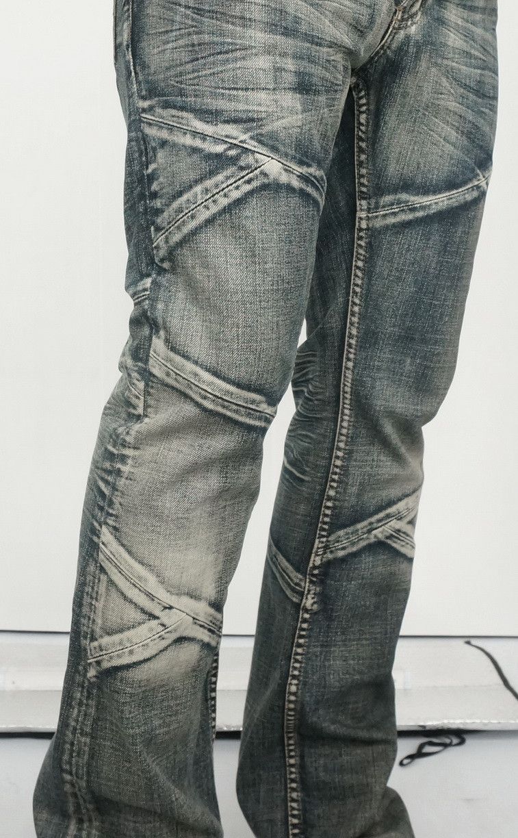 Japanese Brand Rare EDGE RUPERT Distressed Patchwork Low rise Jeans Size US 31 - 1 Thumbnail