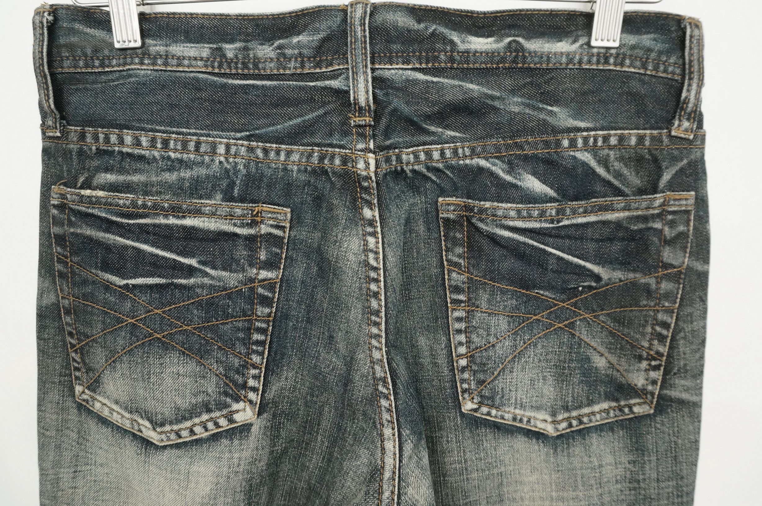 Japanese Brand Rare EDGE RUPERT Distressed Patchwork Low rise Jeans Size US 31 - 11 Thumbnail