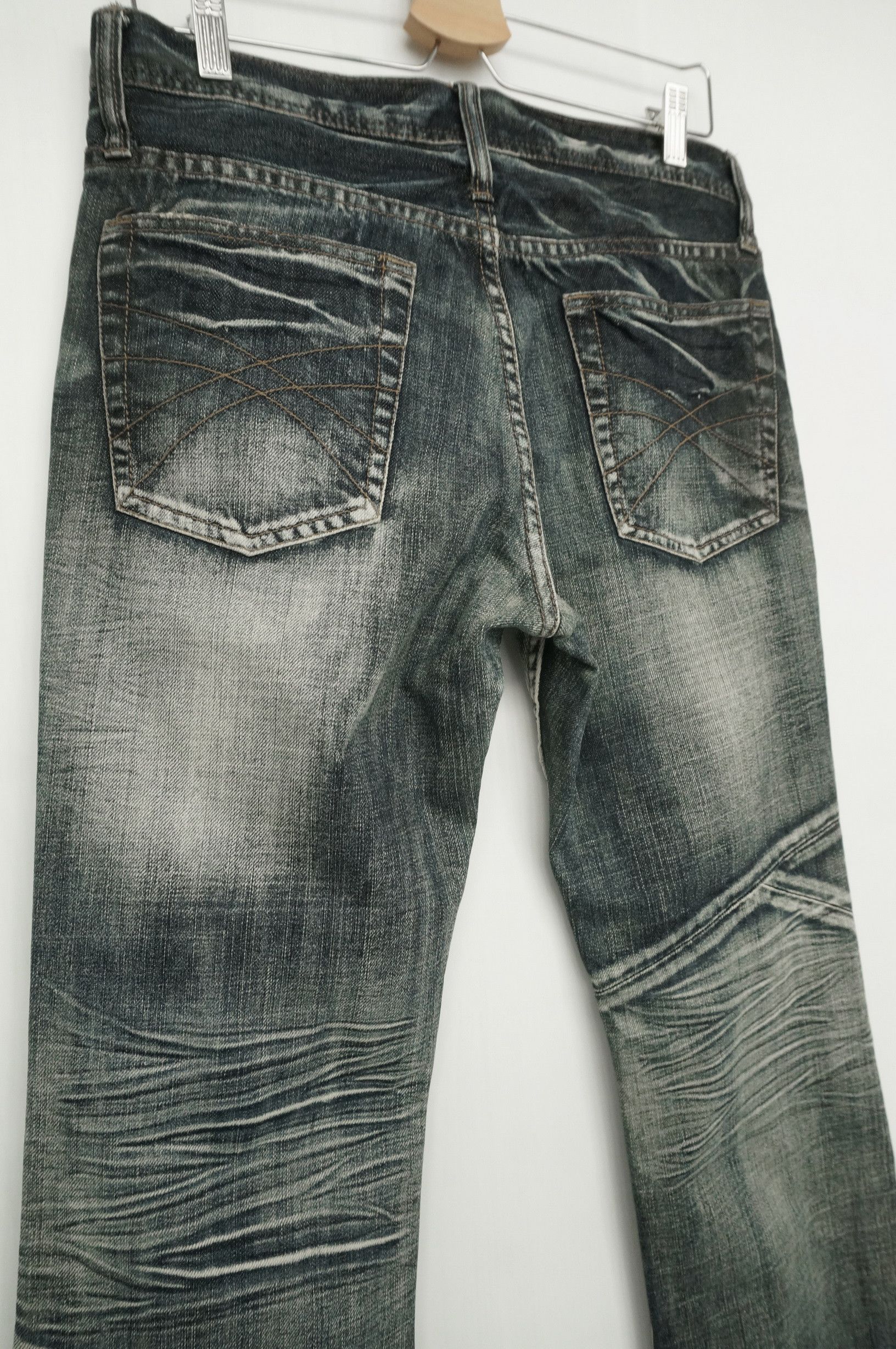 Japanese Brand Rare EDGE RUPERT Distressed Patchwork Low rise Jeans Size US 31 - 10 Thumbnail
