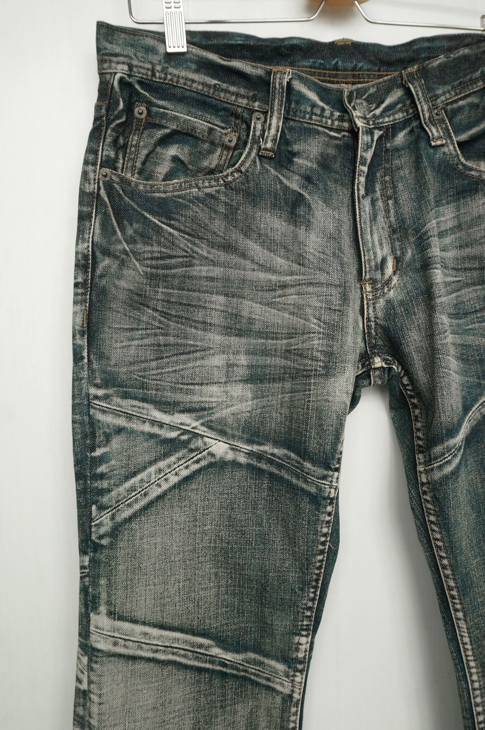 Japanese Brand Rare EDGE RUPERT Distressed Patchwork Low rise Jeans Size US 31 - 5 Thumbnail