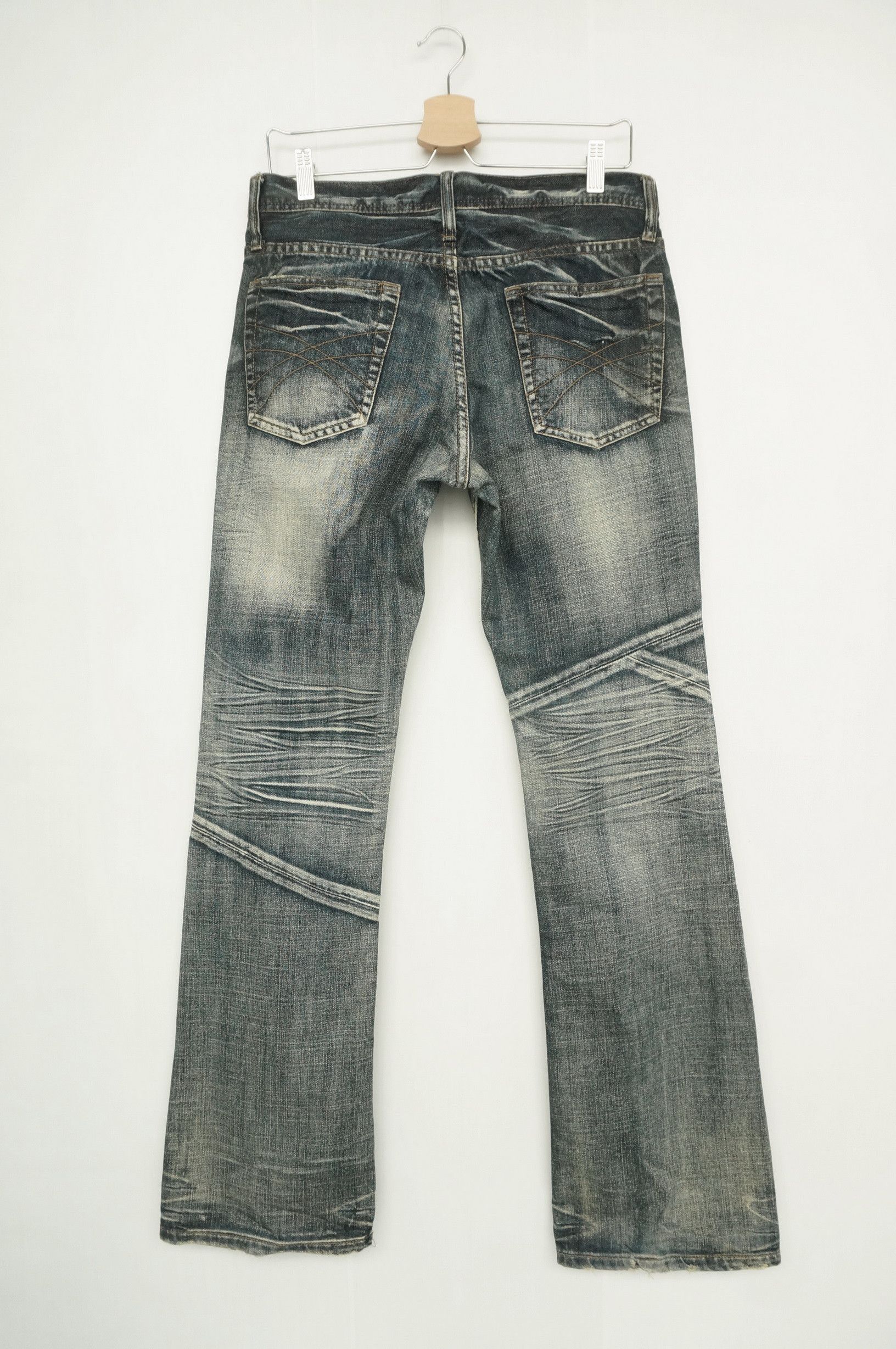 Japanese Brand Rare EDGE RUPERT Distressed Patchwork Low rise Jeans Size US 31 - 3 Thumbnail