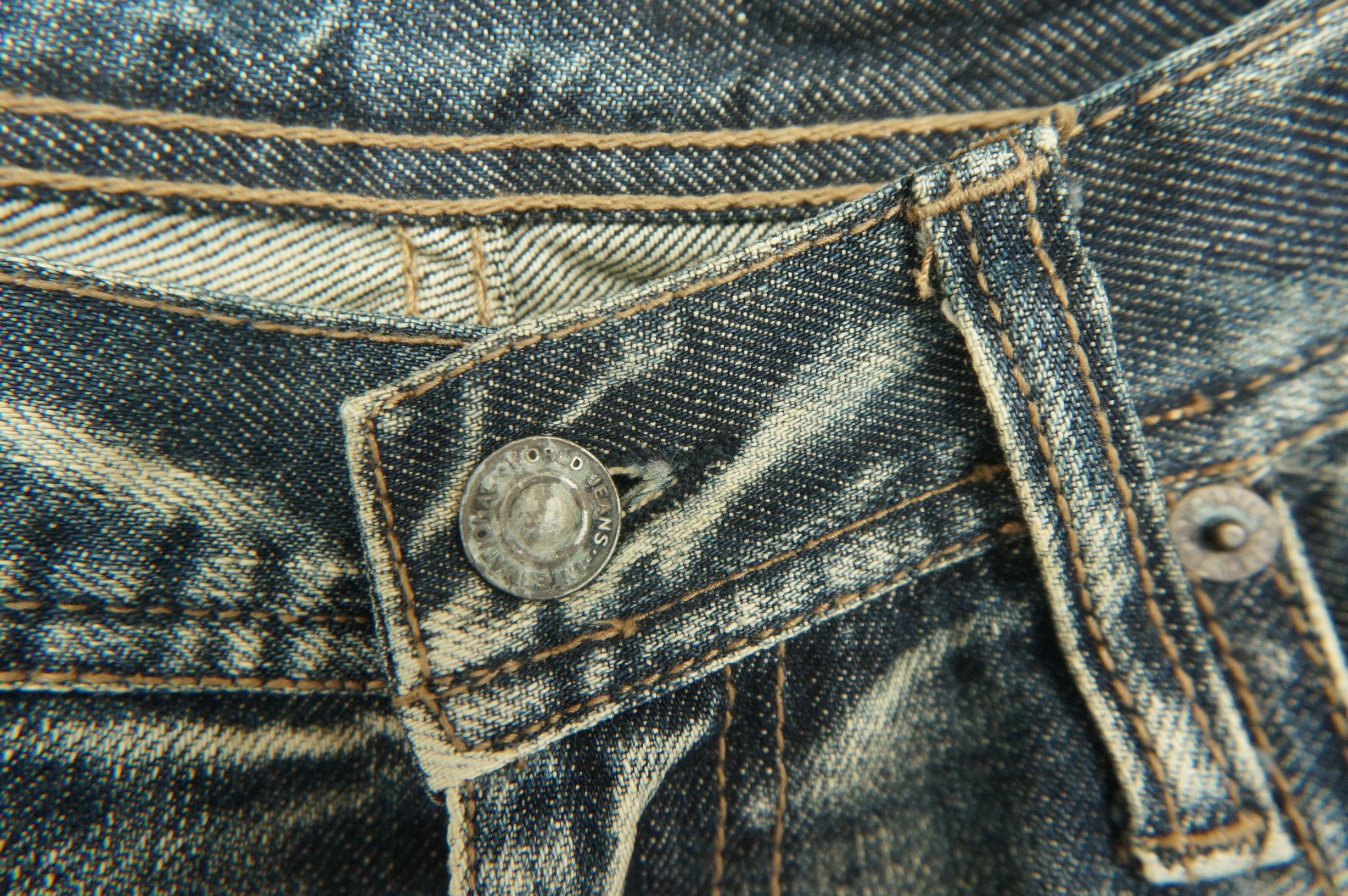 Japanese Brand Rare EDGE RUPERT Distressed Patchwork Low rise Jeans Size US 31 - 8 Thumbnail