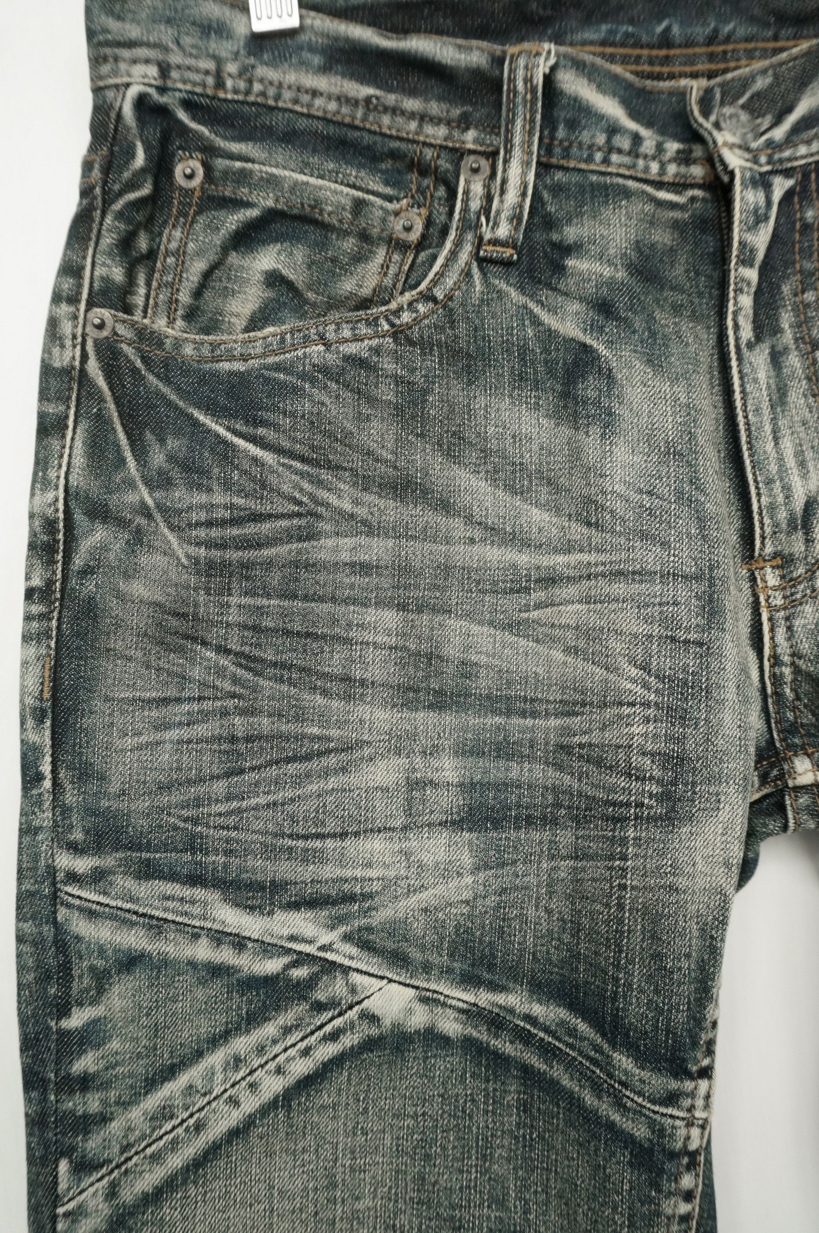 Japanese Brand Rare EDGE RUPERT Distressed Patchwork Low rise Jeans Size US 31 - 7 Thumbnail