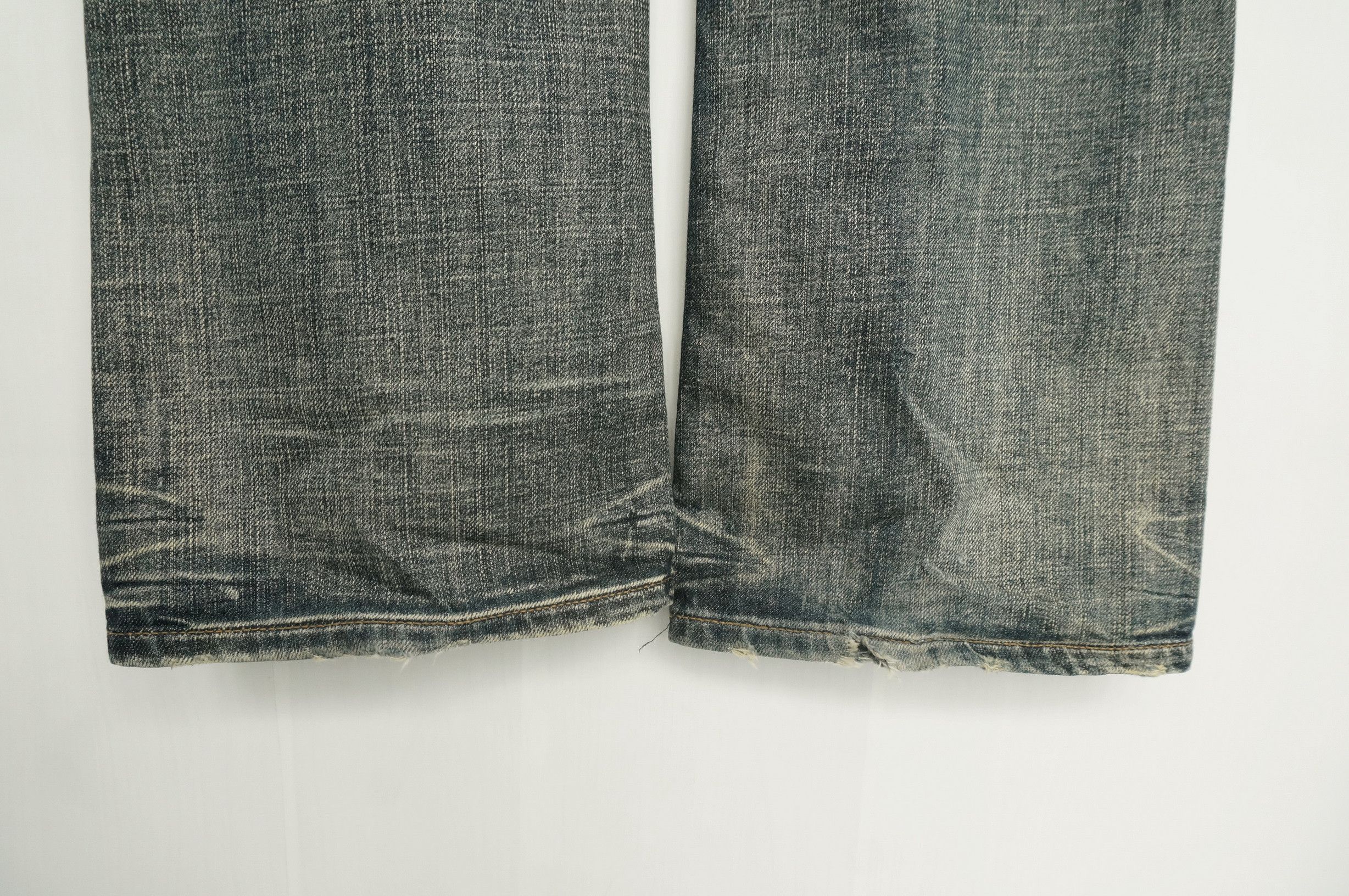 Japanese Brand Rare EDGE RUPERT Distressed Patchwork Low rise Jeans Size US 31 - 12 Thumbnail