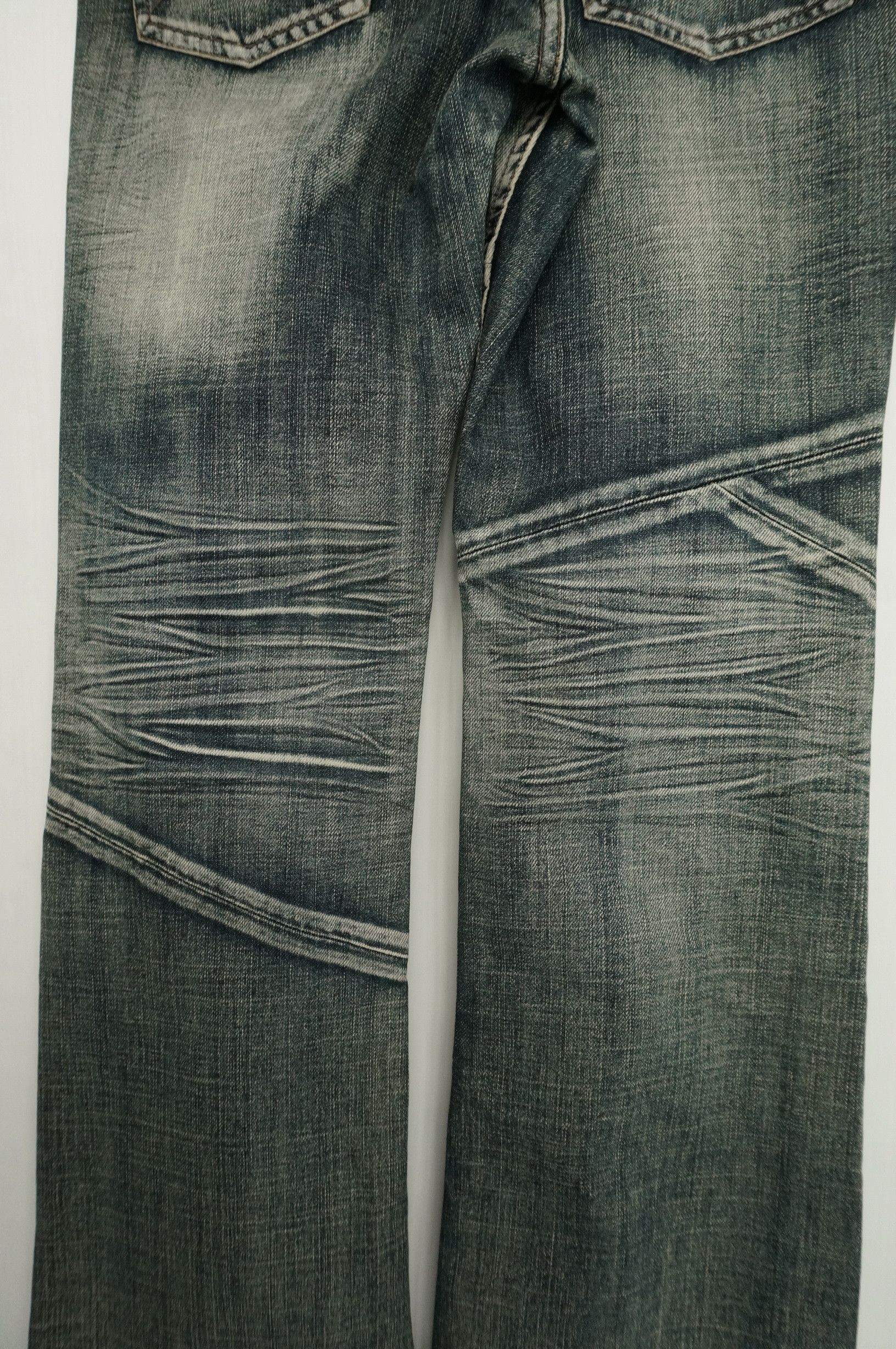 Japanese Brand Rare EDGE RUPERT Distressed Patchwork Low rise Jeans Size US 31 - 17 Thumbnail