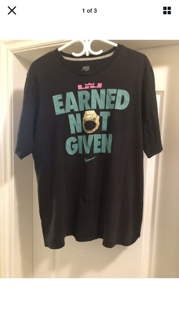 Nike to Release LeBron James' EARNED NOT GIVEN T-Shirt