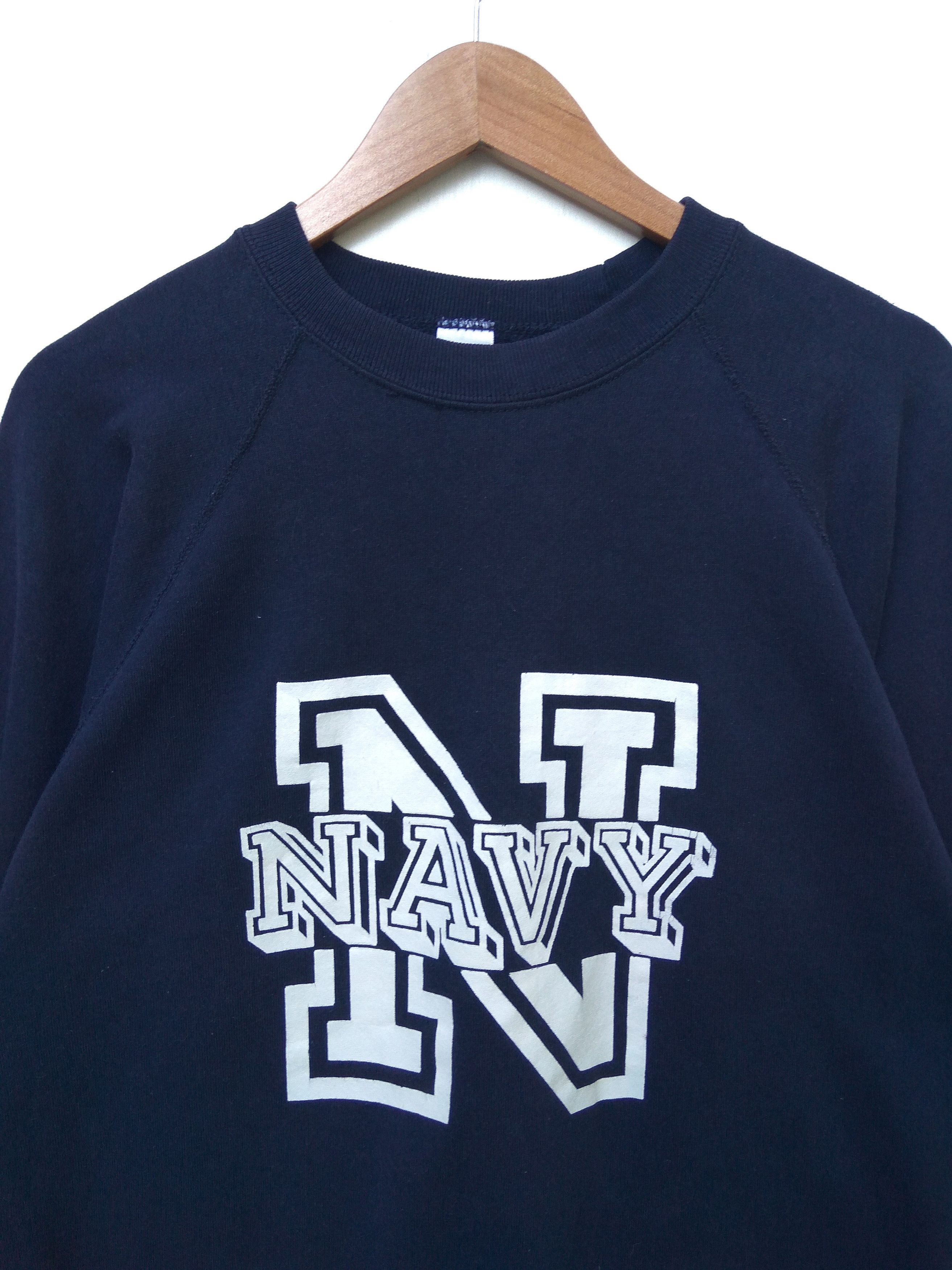 Vintage Vintage 80s 90s Vintage NAVY sweatshirt USN Size US M / EU 48-50 / 2 - 2 Thumbnail