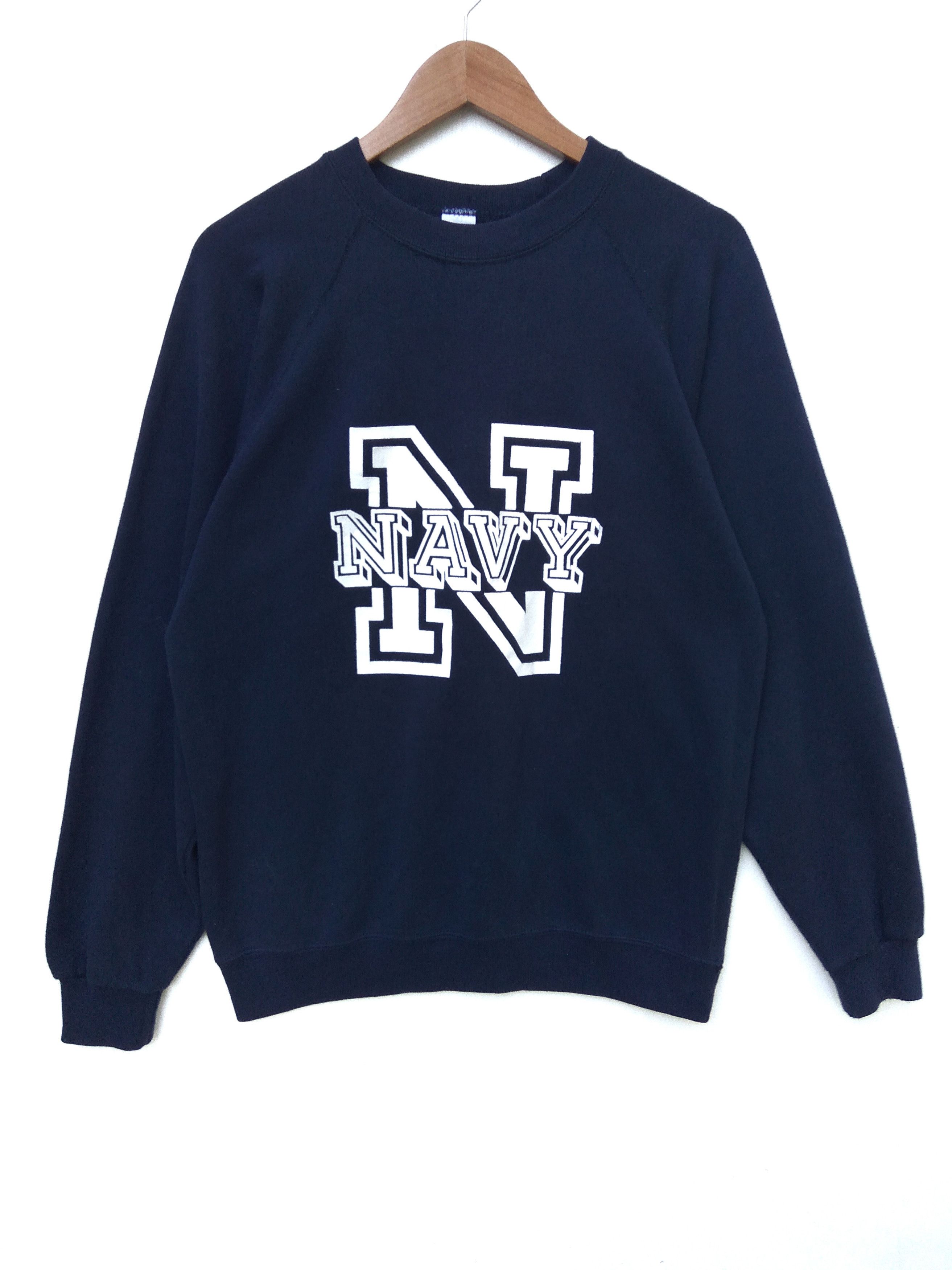 Vintage Vintage 80s 90s Vintage NAVY sweatshirt USN Size US M / EU 48-50 / 2 - 1 Thumbnail