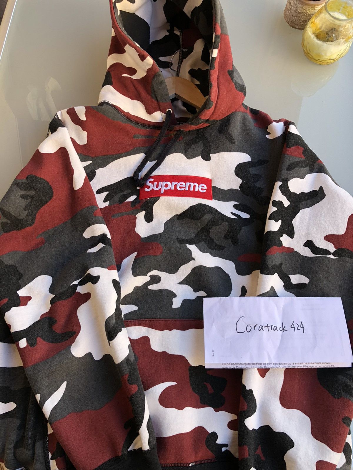 Supreme Supreme box logo hoodie pullover red camo FW13 14 Grailed