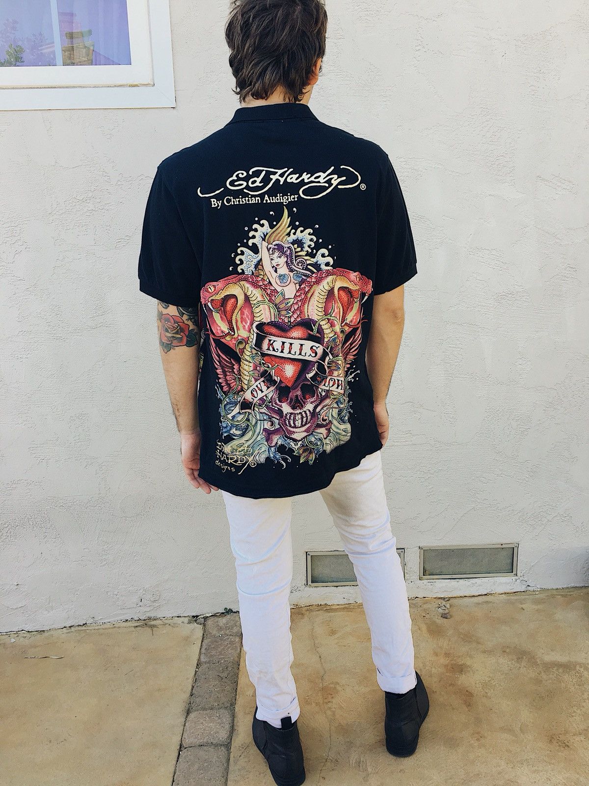 Christian Audigier × Ed Hardy Ed Hardy Polo Size US XXL / EU 58 / 5 - 3 Thumbnail