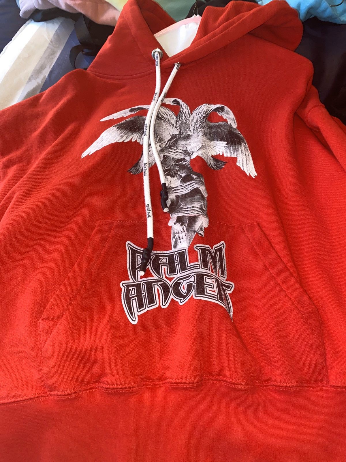 image of Palm Angels Hoodie in Red, Men's (Size Medium)