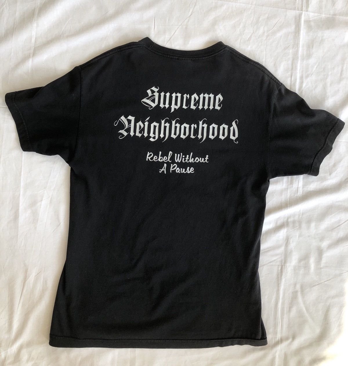 Neighborhood Supreme 2006 Pirate Skull Sword Box Logo Rebel tee t shirt Grailed