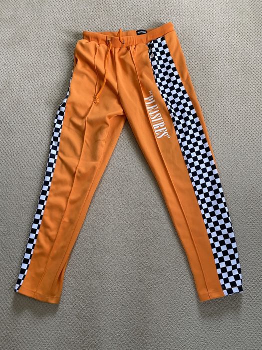 Pleasures Pleasures orange checkered sweatpants sweats pants s