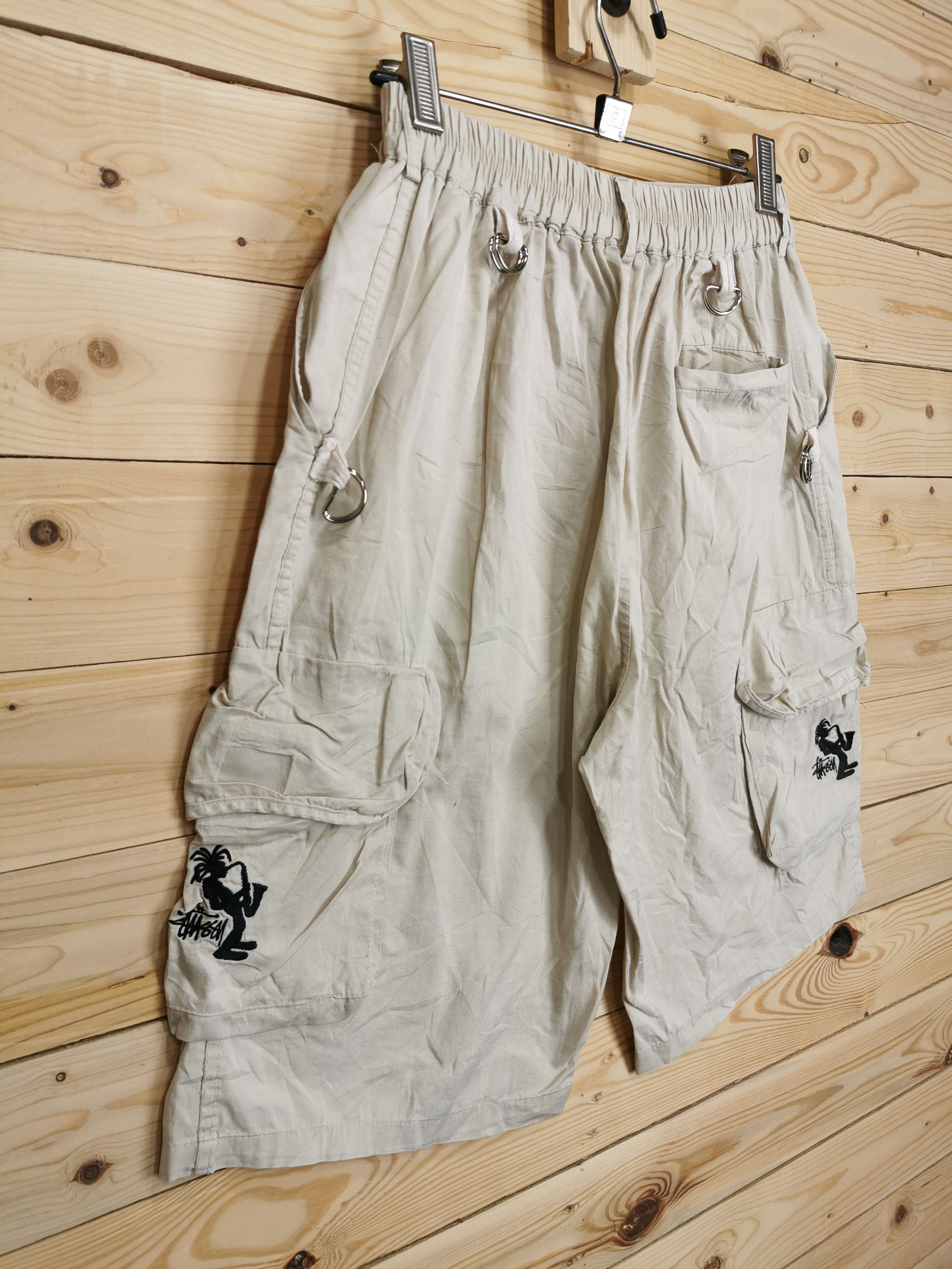 Stussy 90s black cargo short pants