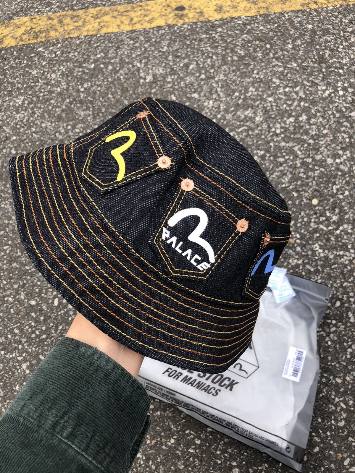 Palace Palace Evisu Bucket Hat | Grailed