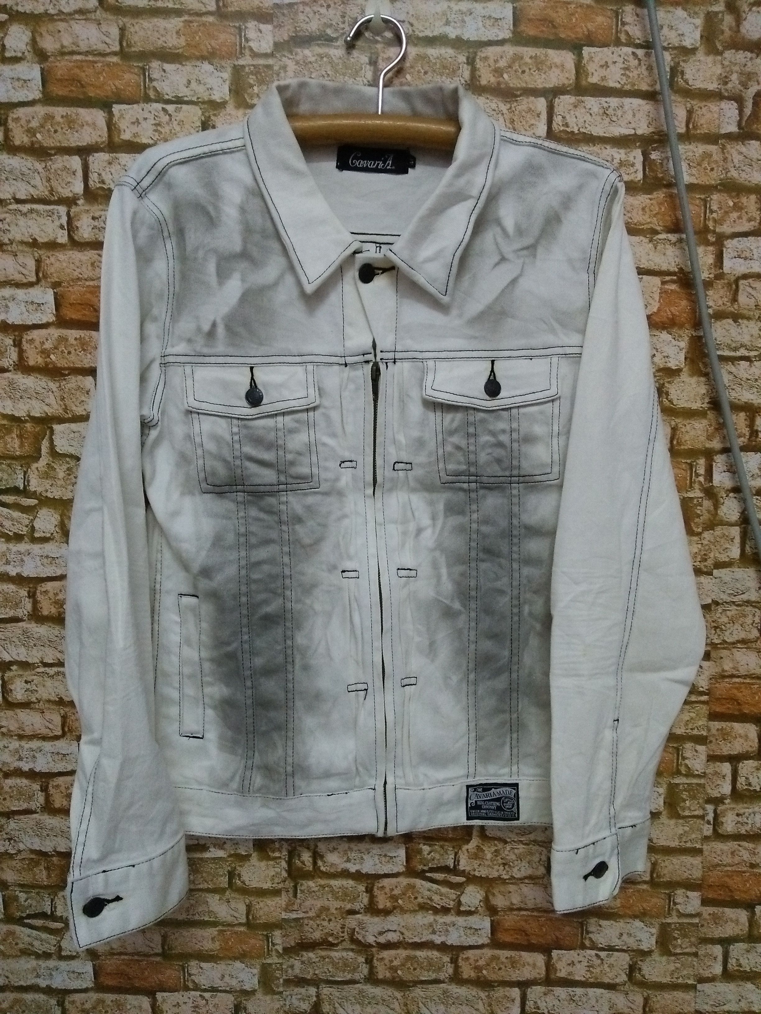 Japanese Brand CAVARIA JAPAN JACKET Special Effect DISTRESSED (A963) Size US S / EU 44-46 / 1 - 1 Thumbnail
