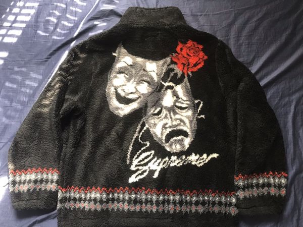 Supreme Drama Mask Fleece Jacket | Grailed