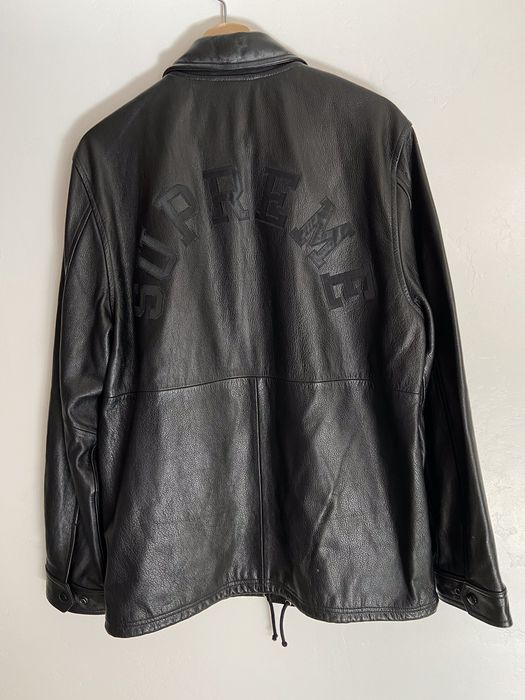 Supreme Supreme x Champion Leather Coaches Jacket | Grailed