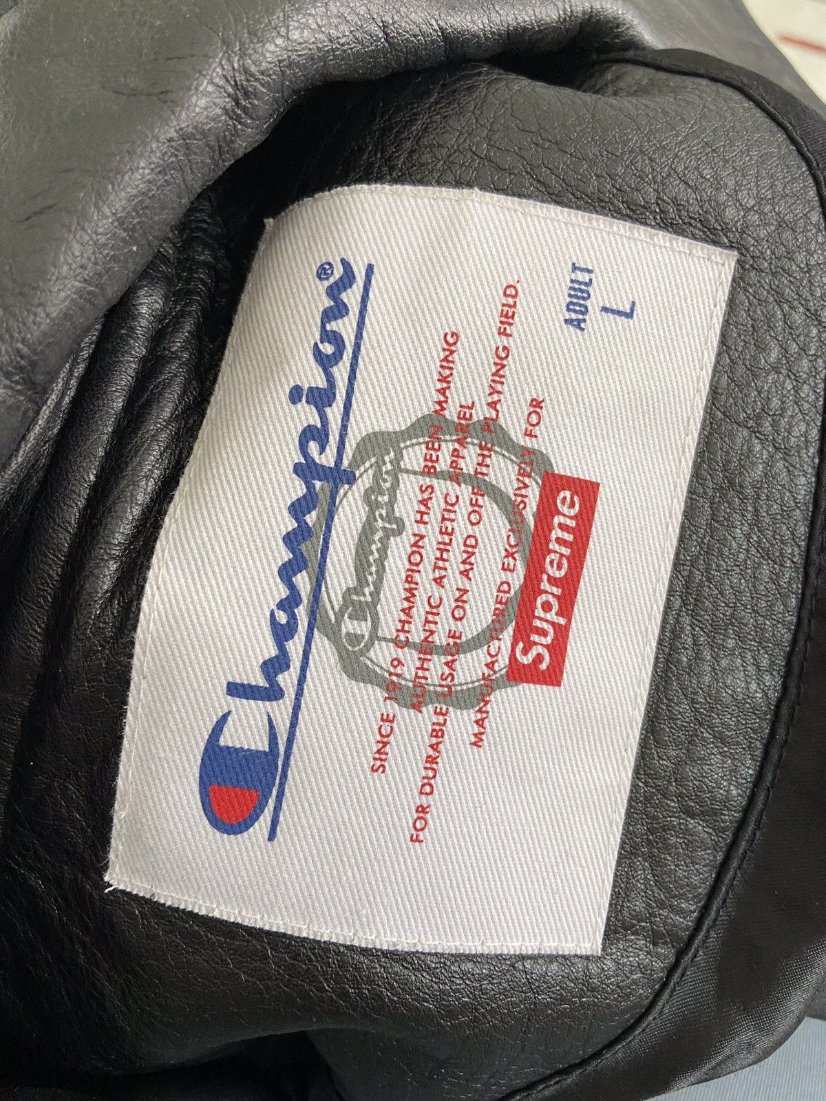 Champion × Supreme Supreme x Champion Leather Coaches Jacket