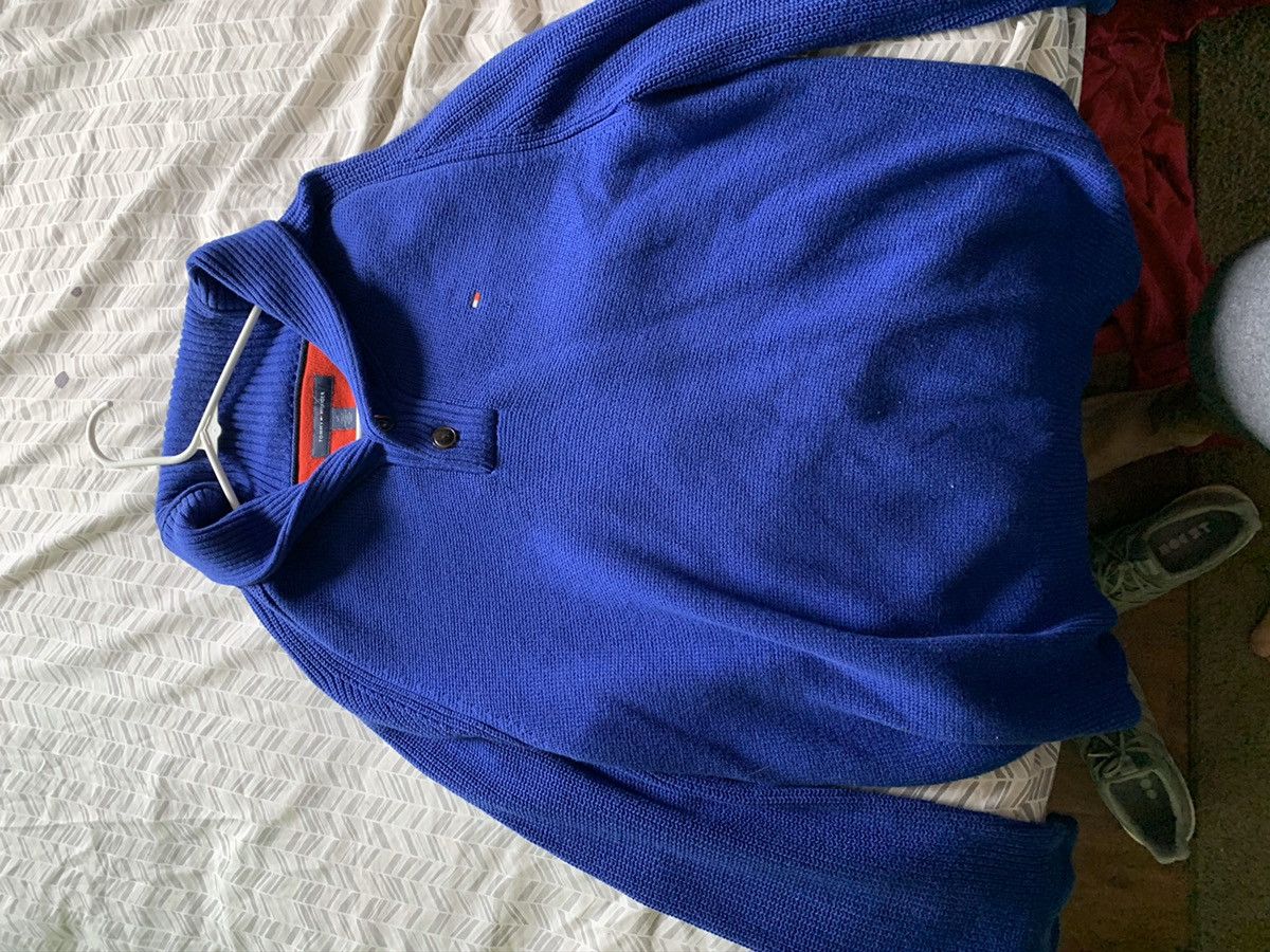 Tommy Hilfiger Blue Tommy Hilfiger Pull Over Sweater Size US L / EU 52-54 / 3 - 1 Thumbnail