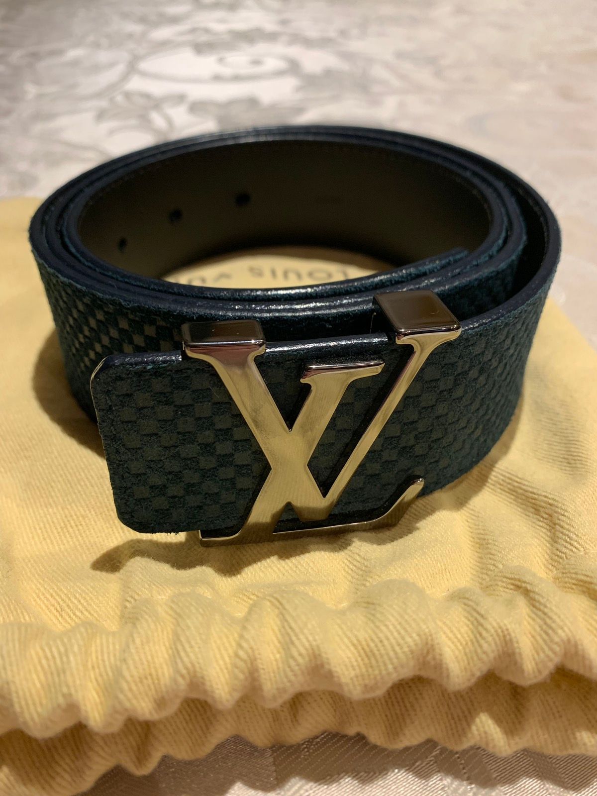Louis Vuitton Navy blue louis vuitton belt