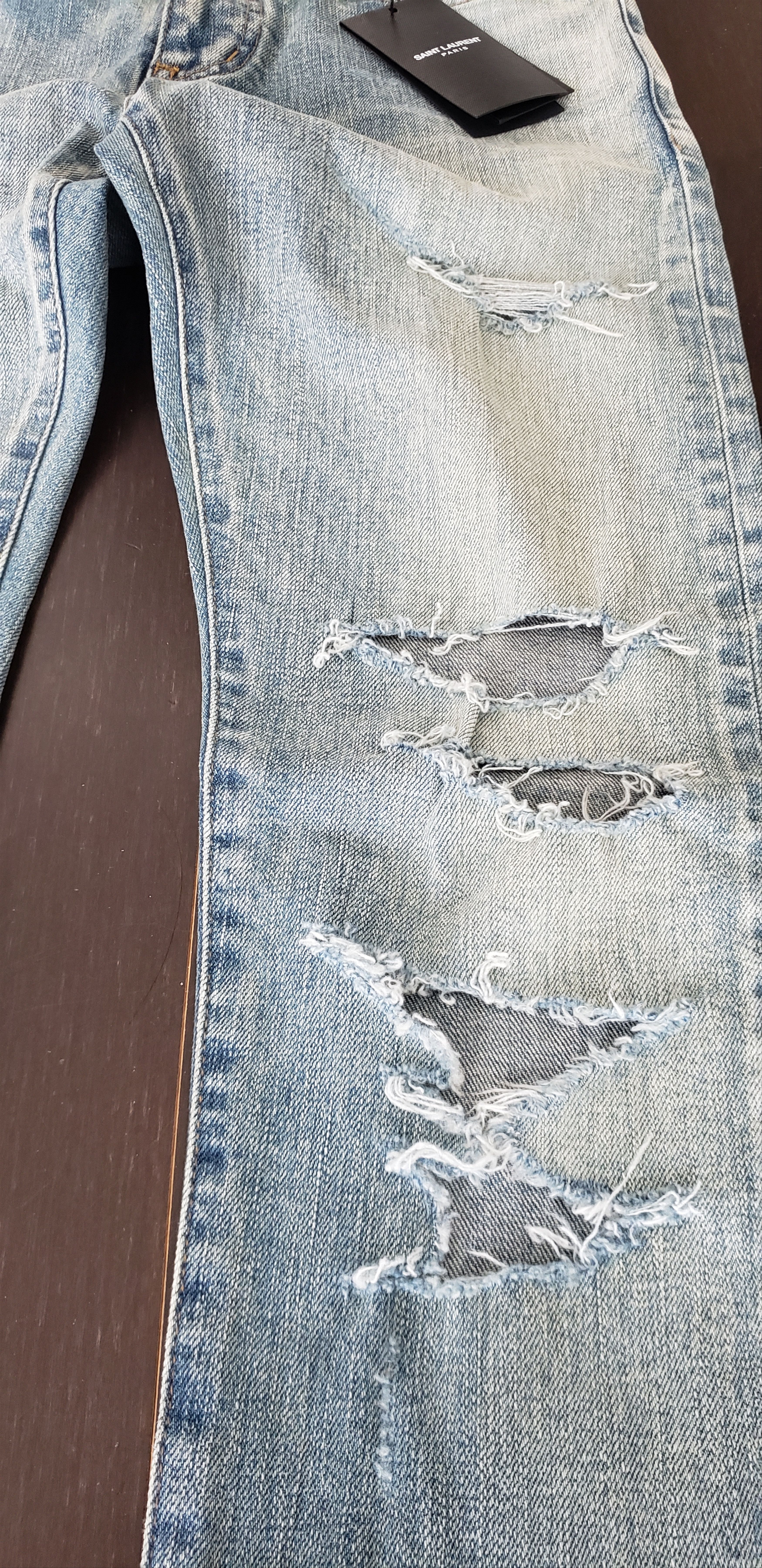 Saint Laurent Paris Distressed Denim Size US 28 / EU 44 - 2 Thumbnail